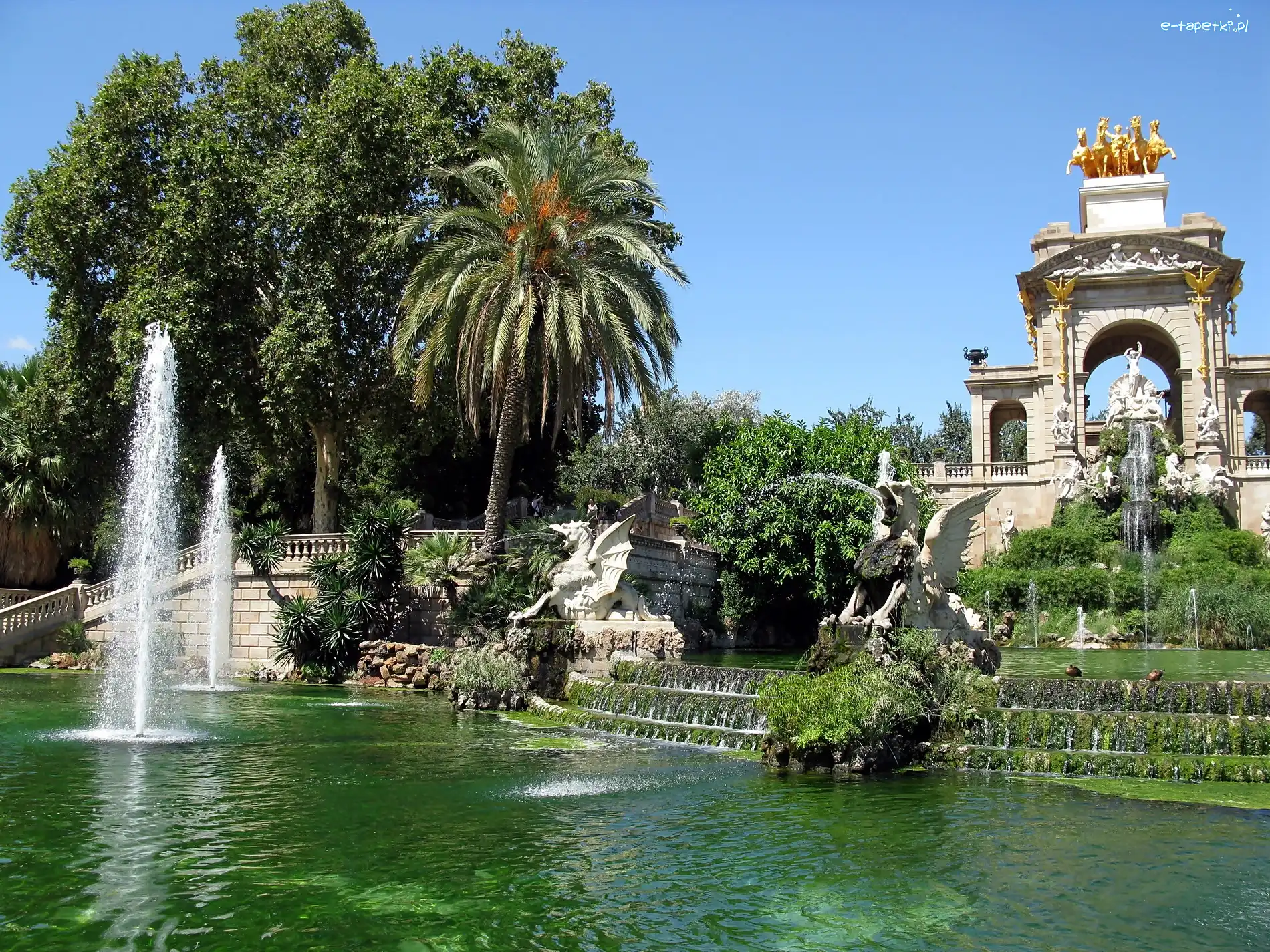 Fontanna, Hiszpania, Barcelona, Park