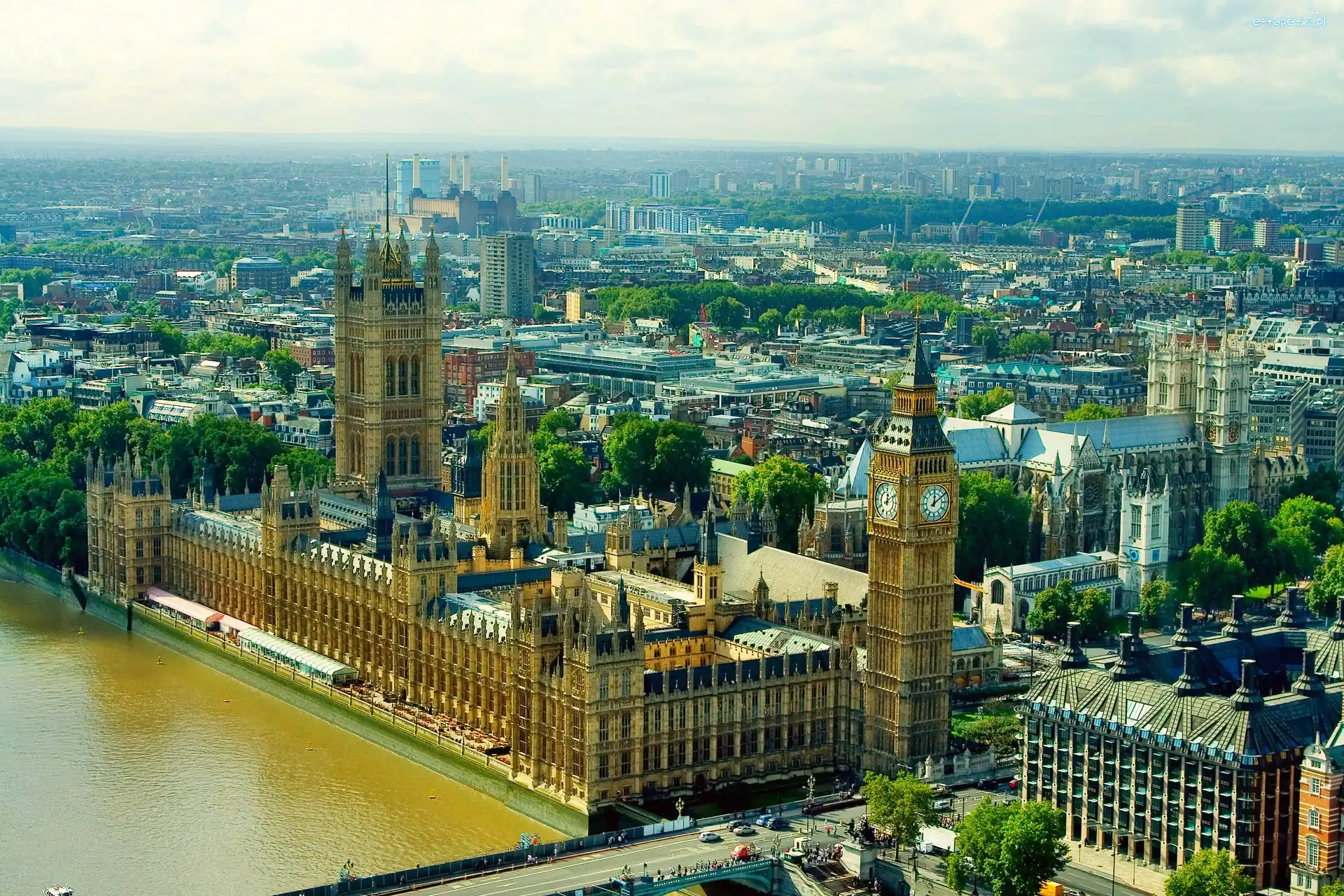 Londyn, Miasta, Panorama, Pałac Westminster