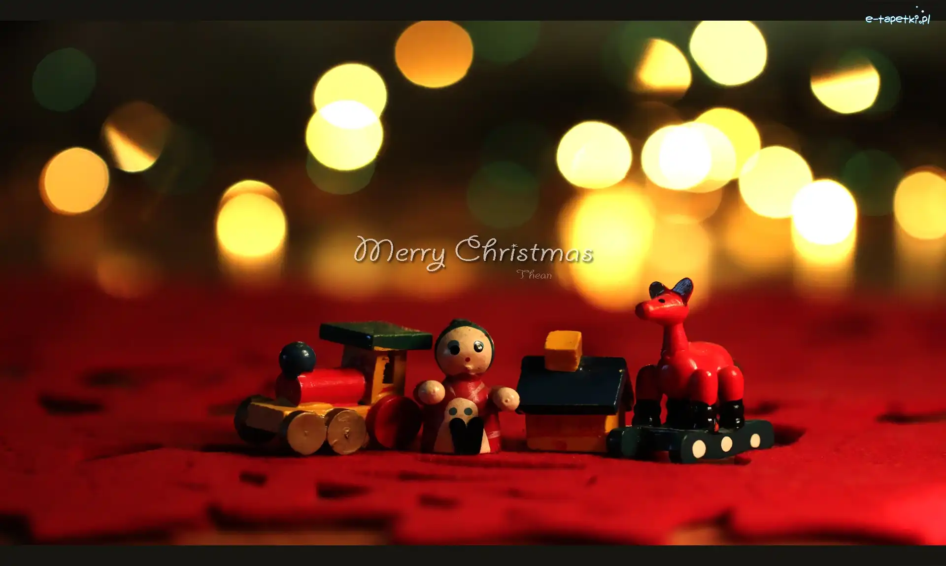 Boże, Święta, Narodzenie, Bokeh, Figurki