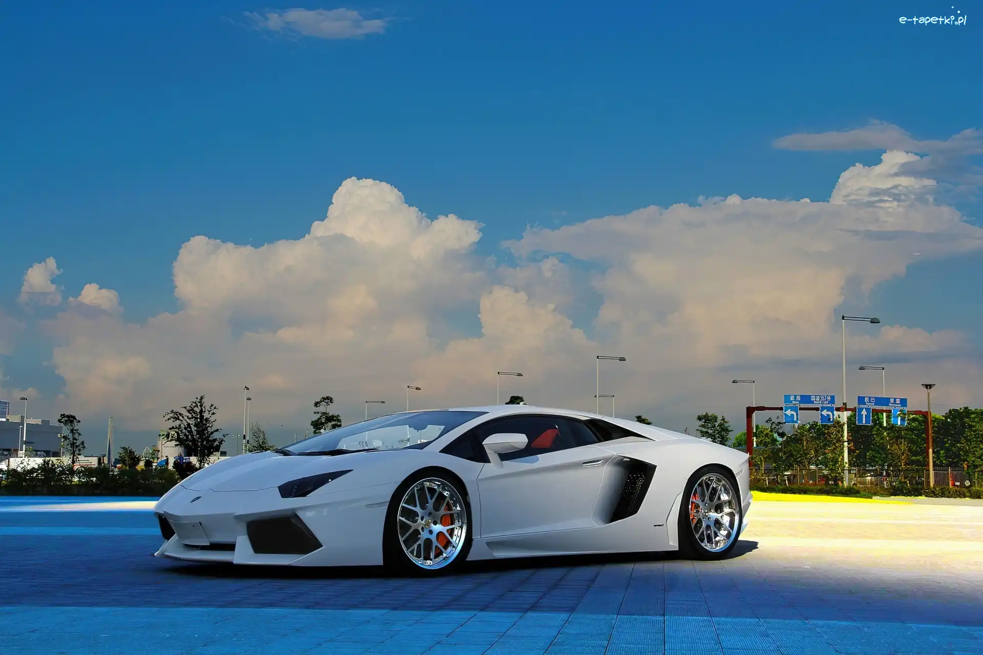 Biały, Lamborghini, Samochód, LP700-4, Aventador