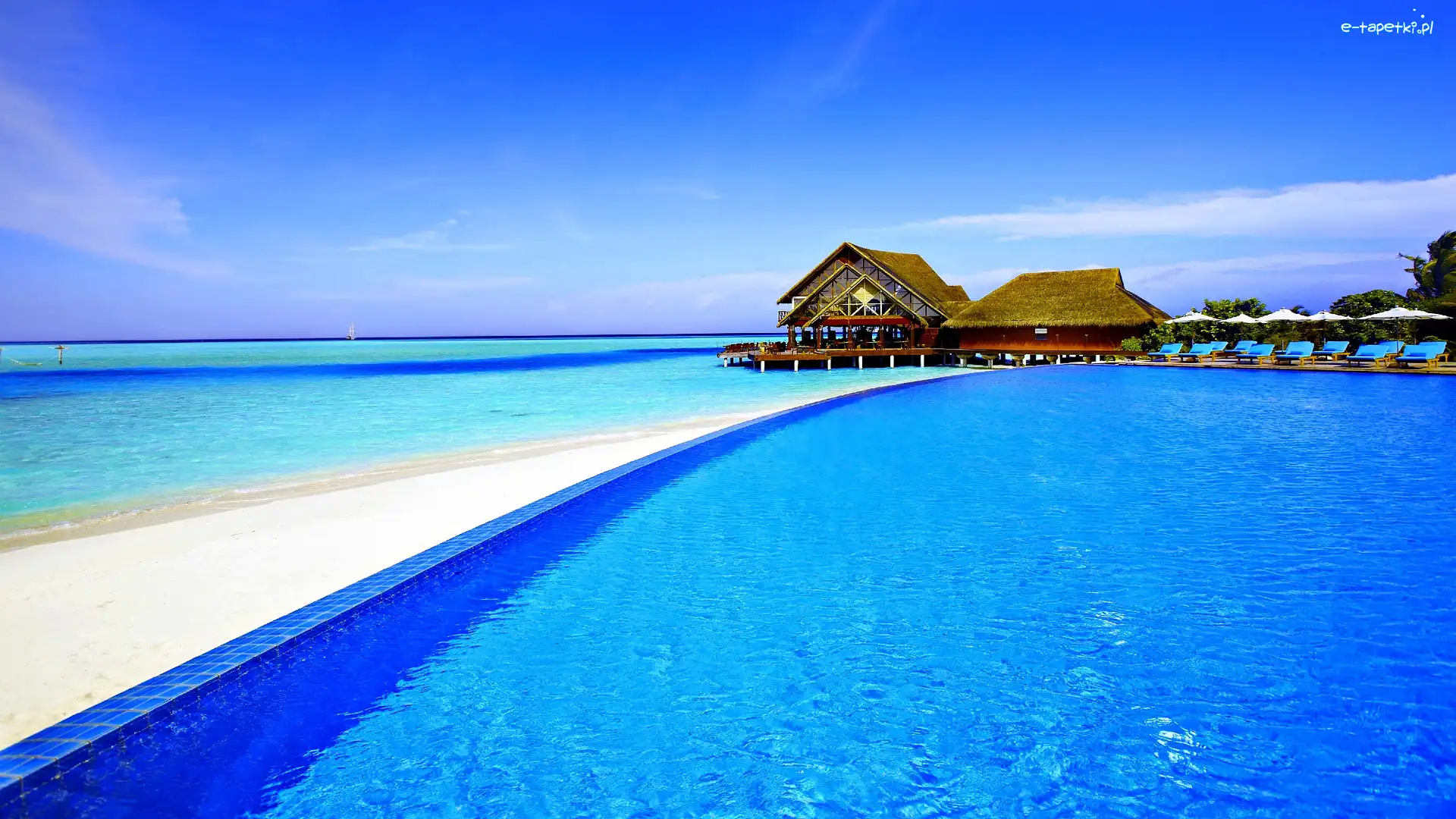 Hotel, Pomost, Morze, Malediwy, Anantara Dhigu