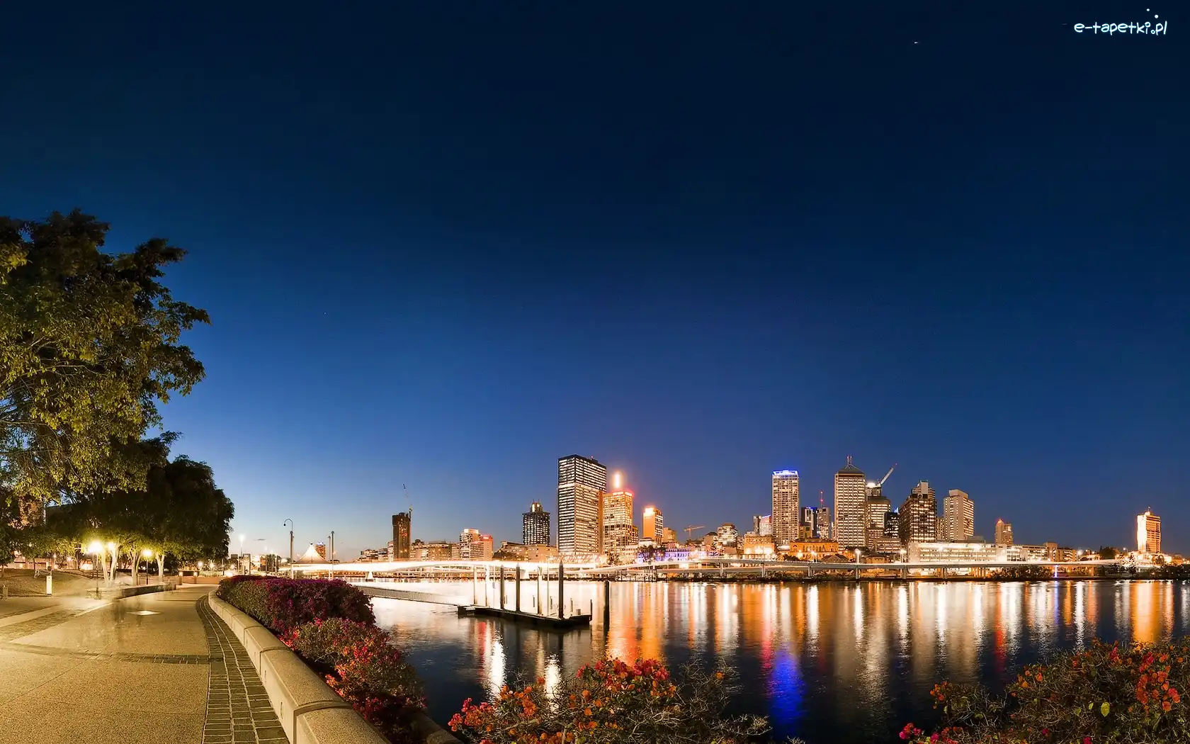 Brisbane, Rzeka, Noc, Australia