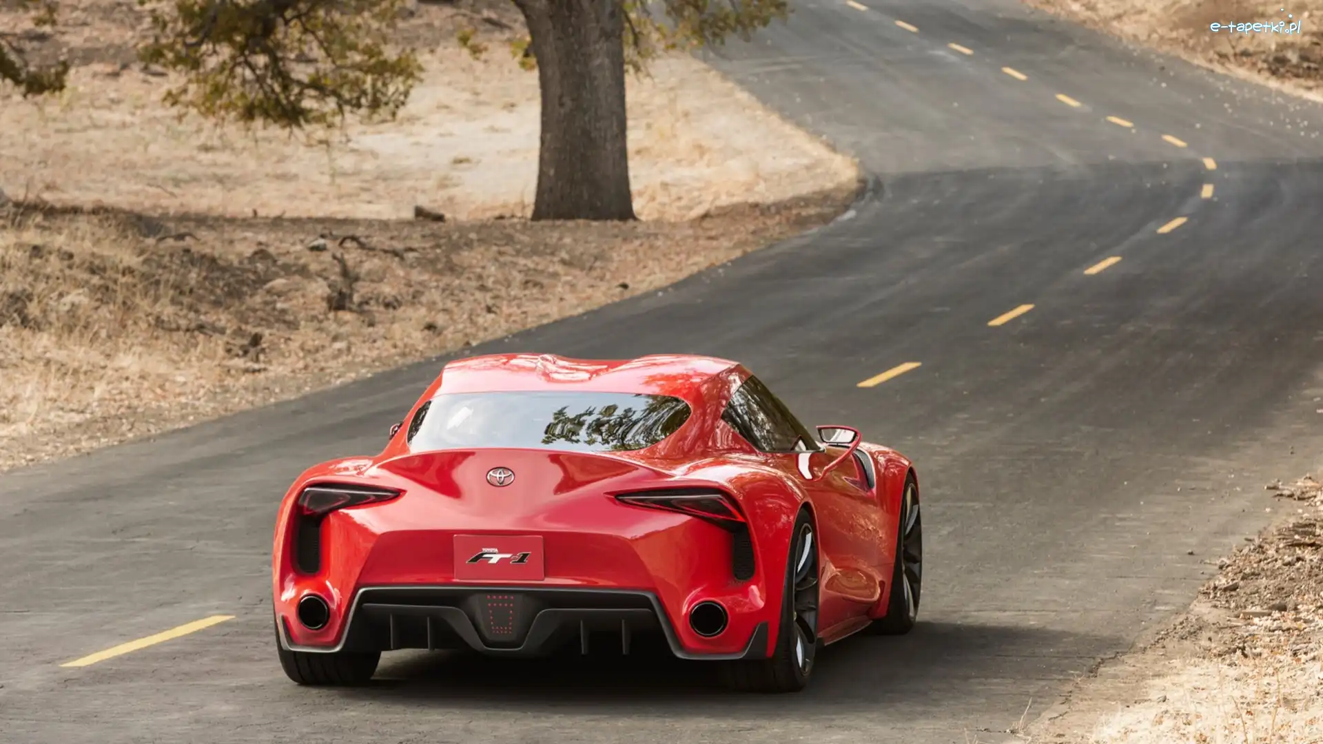 Czerwona, FT-1, Toyota, Droga, Concept