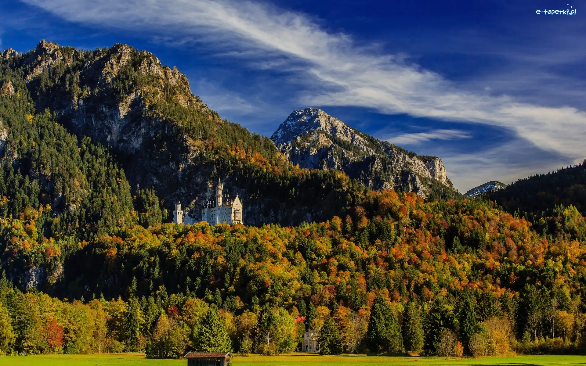 Góry, Jesień, Lasy, Zamek