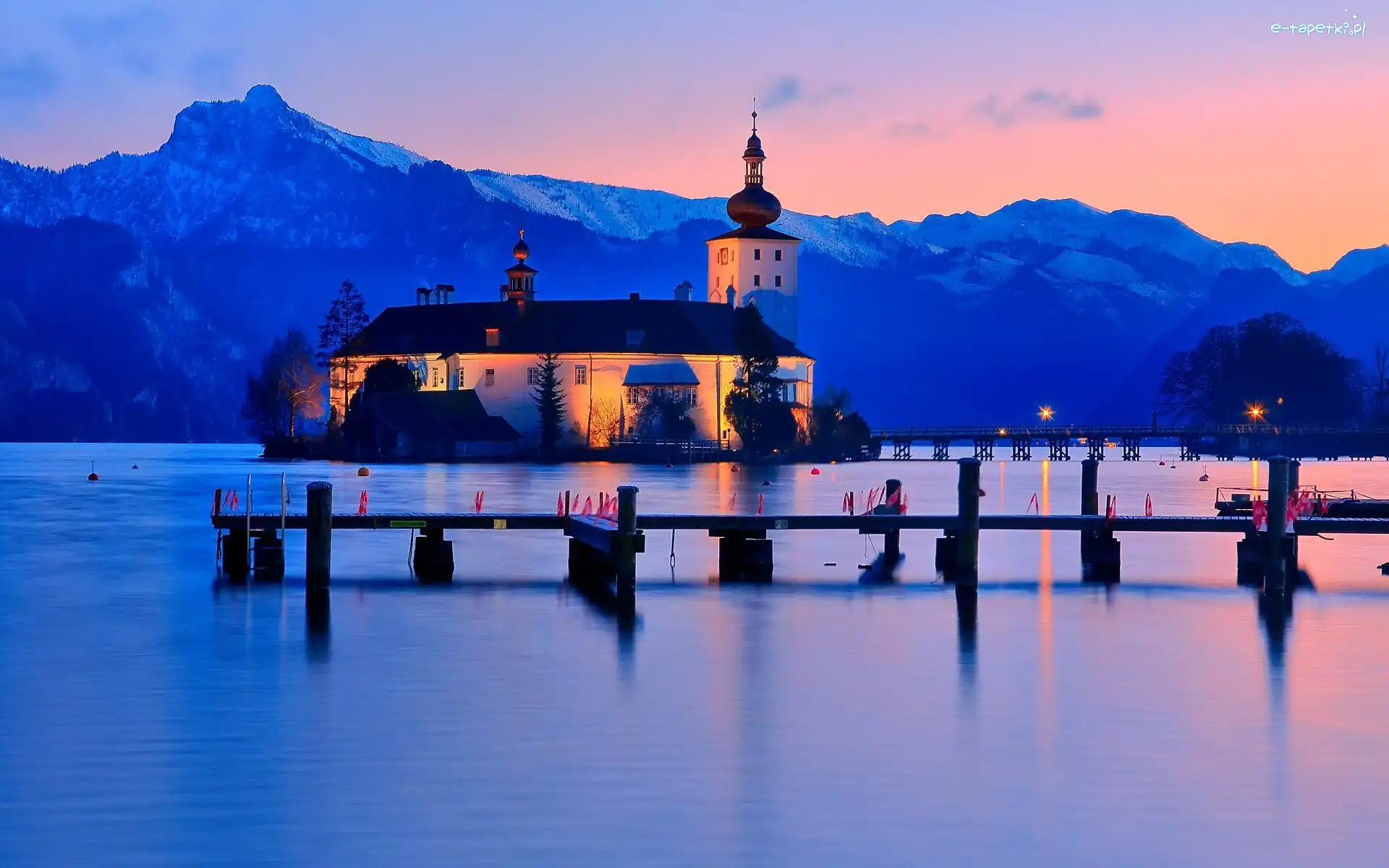 Gmunden, Jezioro Traunsee, Zamek Ort, Austria