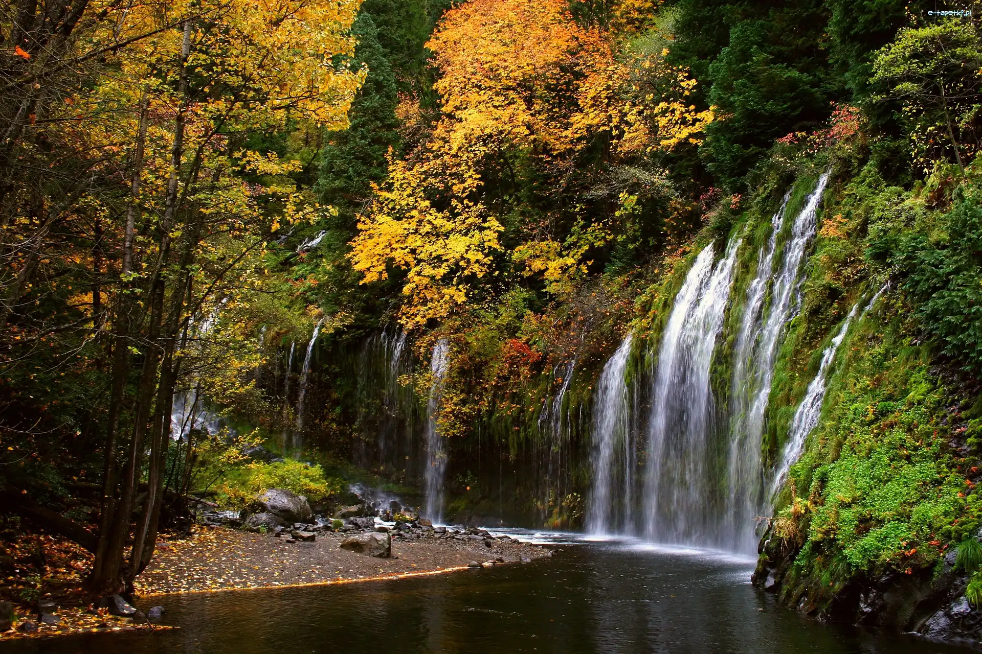 Mossbrae Falls Kalifornia, Wodospad, Las