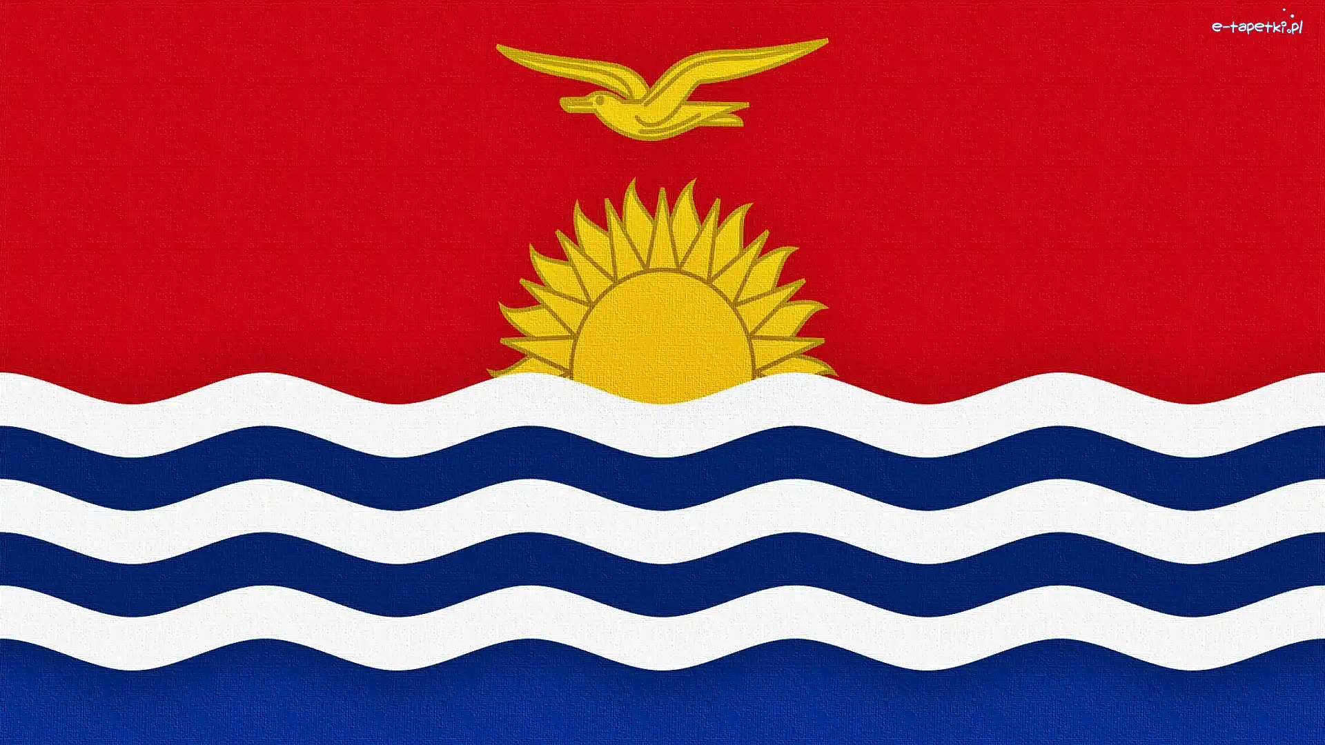 Ocean, Państwo, Wyspiarskie, Spokojny, Kiribati, Flaga