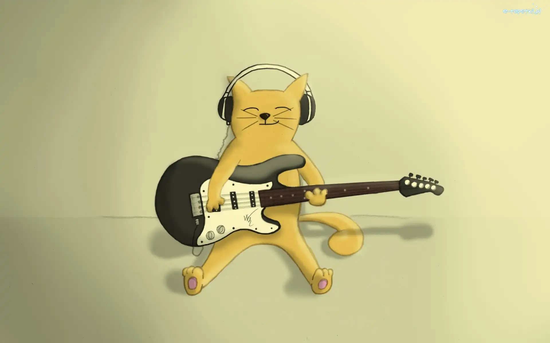 Słuchawki, Gitara, Kot