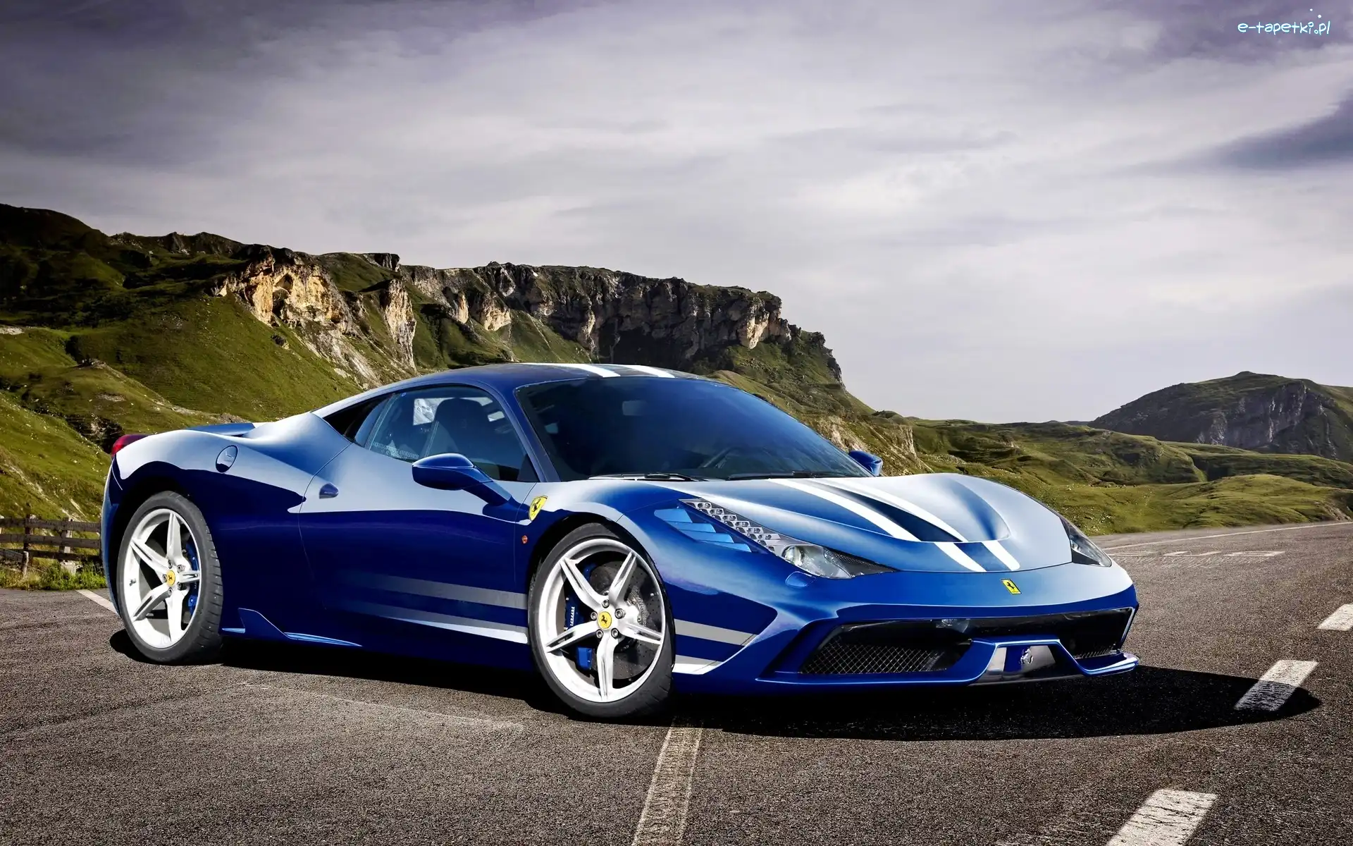 Ferrari 458, Droga, Italia, Skały, Góry
