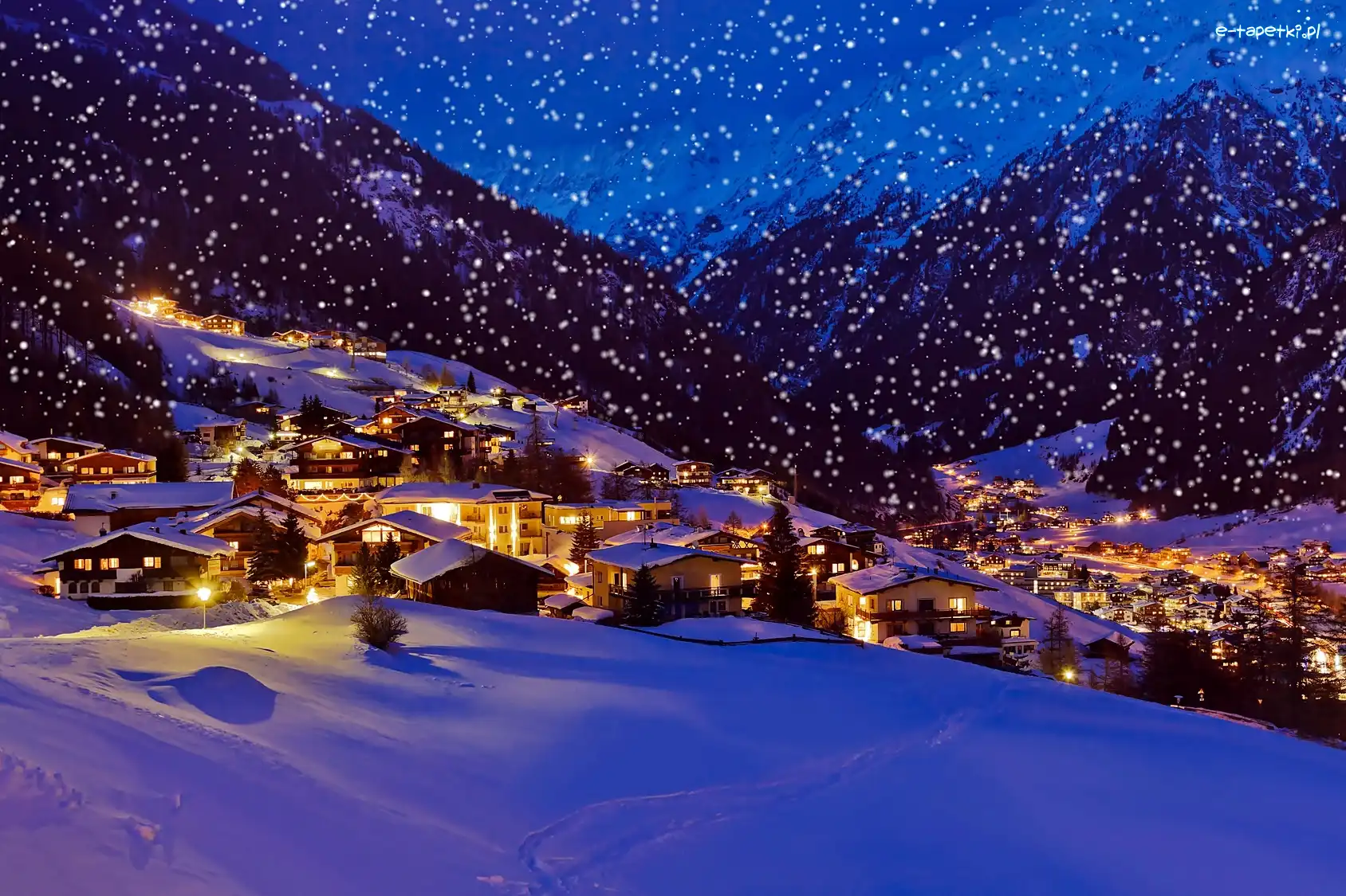 Kurort, Śnieg, Solden, Tyrol