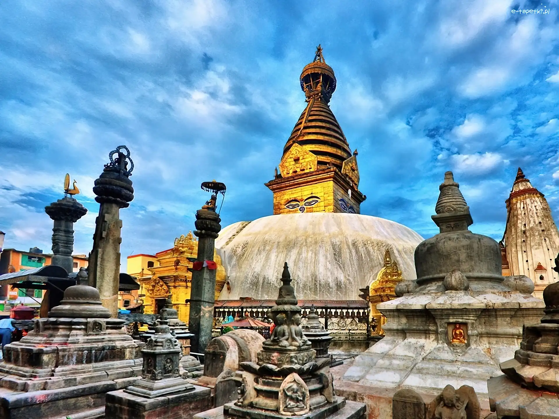 Katmandu, Ruiny, Pagoda, Nepal