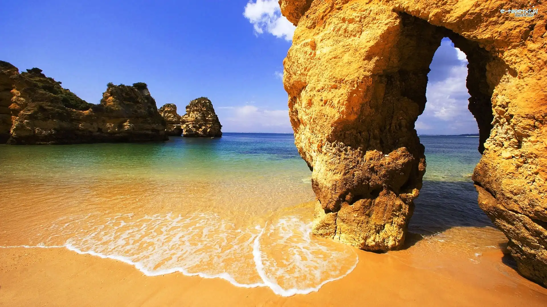Skały, Portugalia, Algarve, Morze