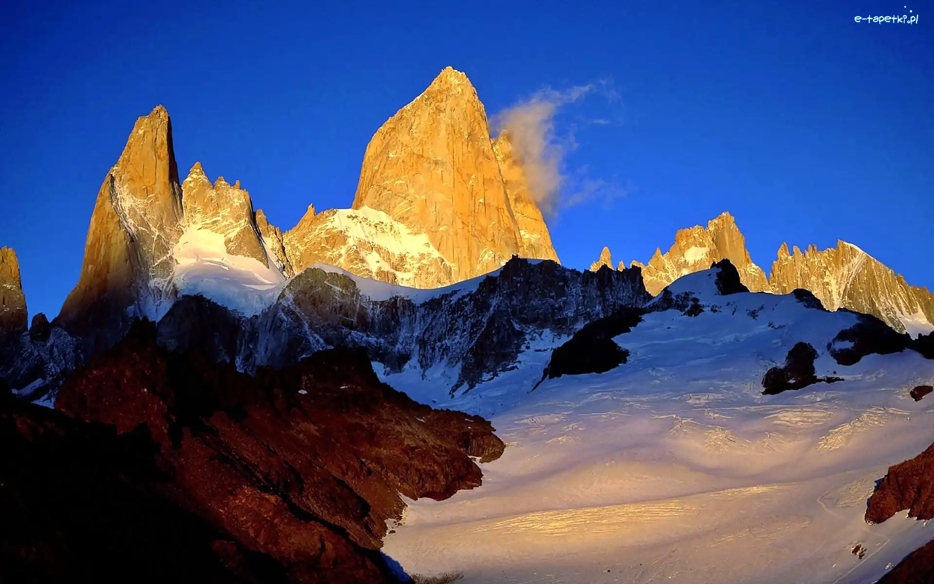 Roy, Szczyt, Fitz, Patagonia, Góry, Zima
