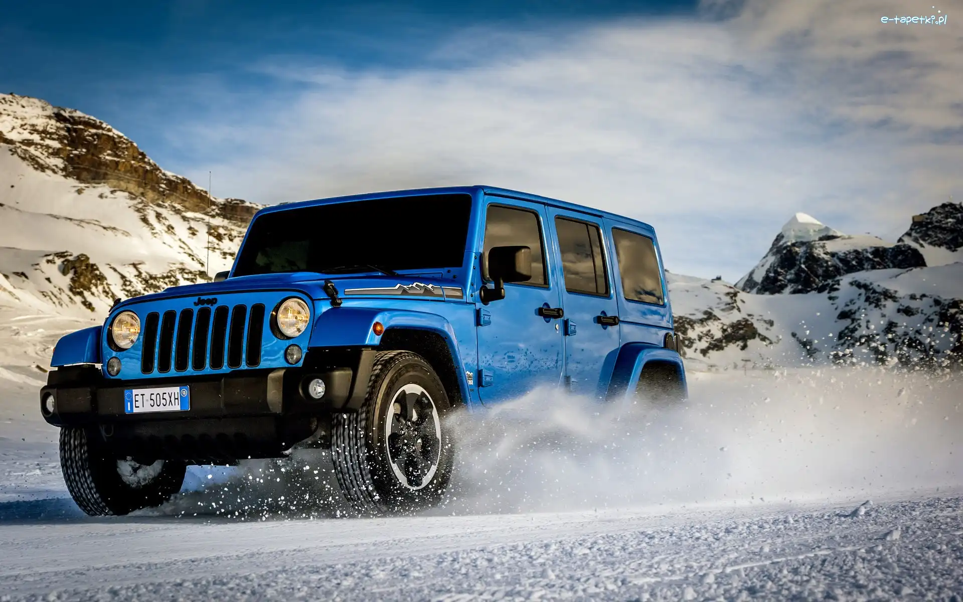 Góry, Zima, Szczyty, Jeep Wrangler