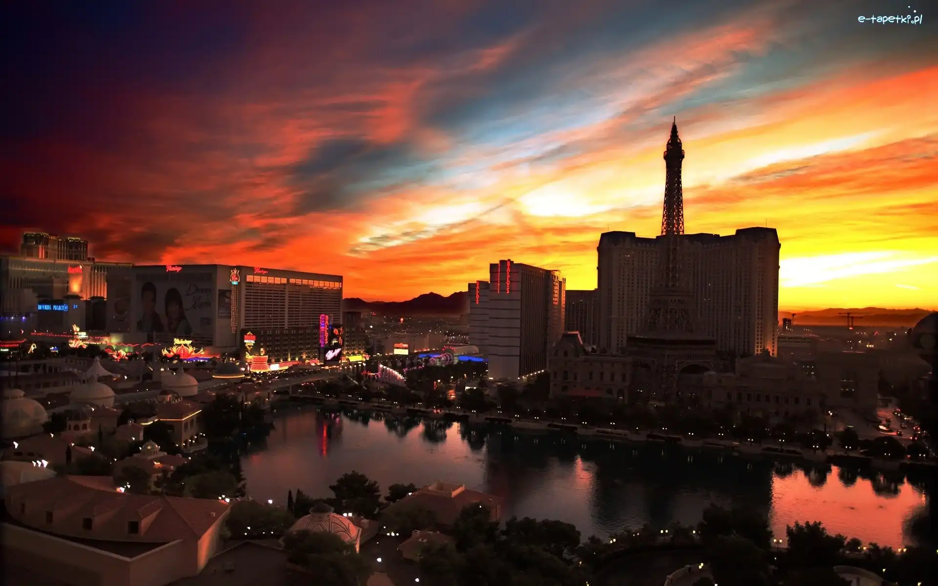 Słońca, Zachód, Las Vegas