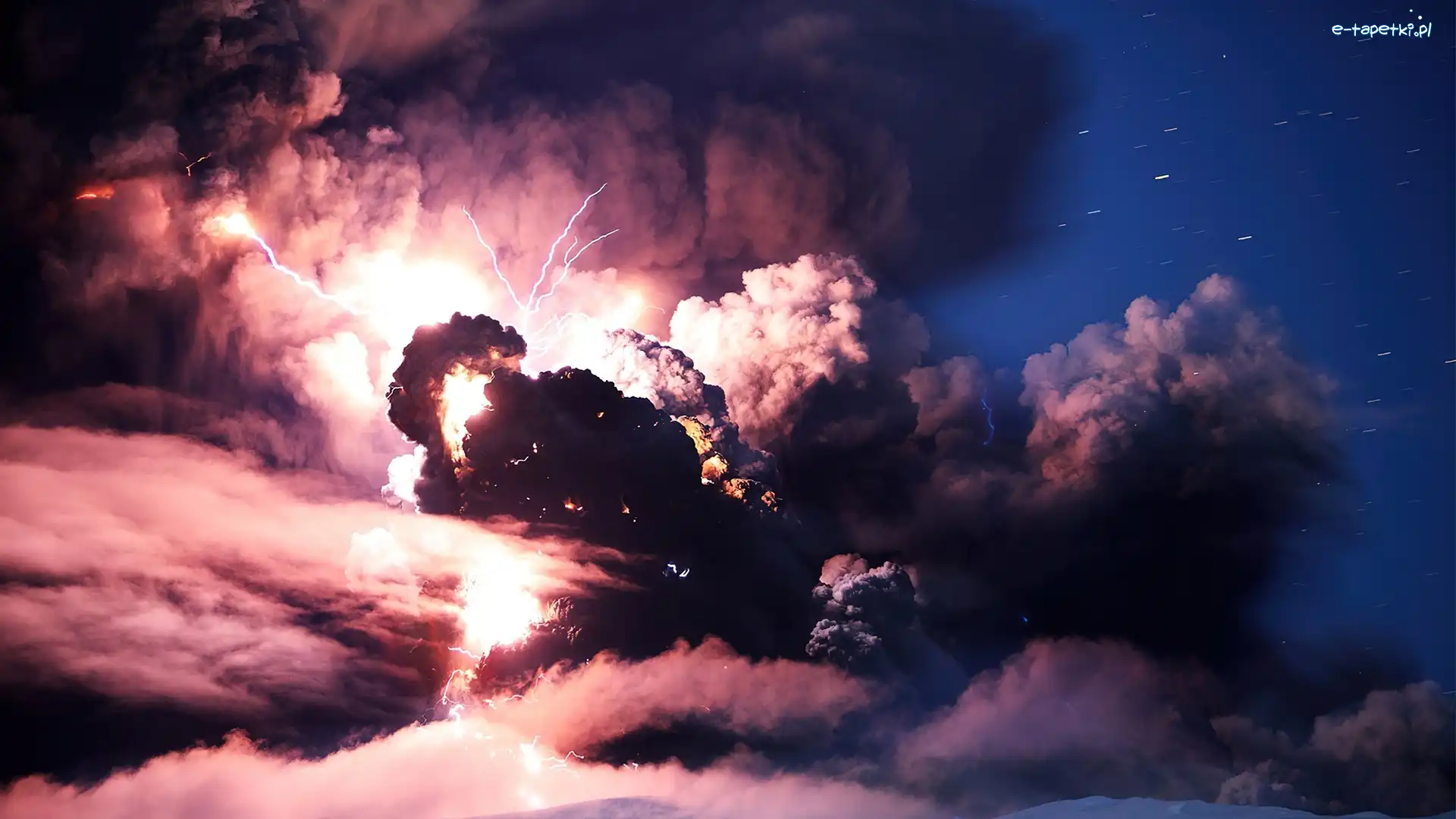 Islandia, Wulkanu, Erupcja, Błyskawica, Eyjafjallajkull