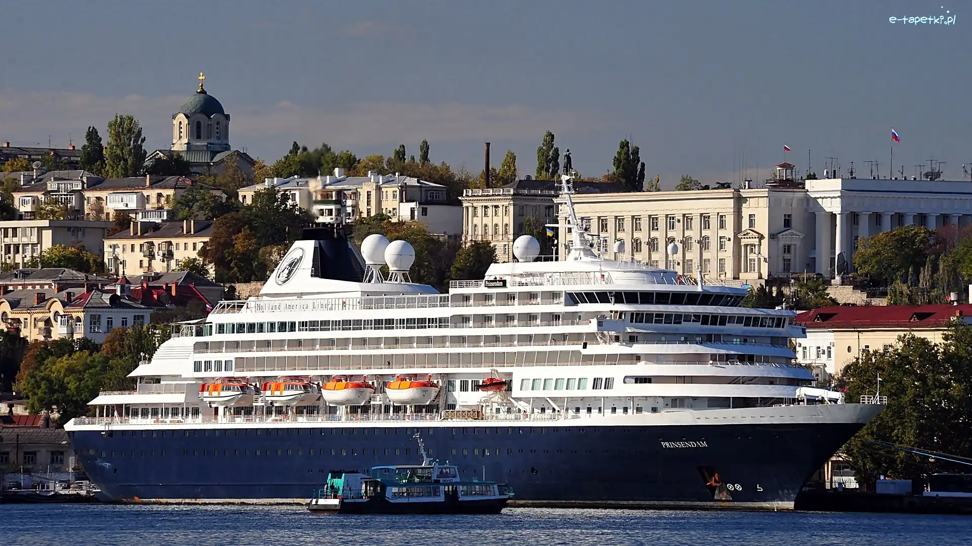 Prinsendam, Fragment, Miasta, Sewastopol, Krym, Statek, Morze