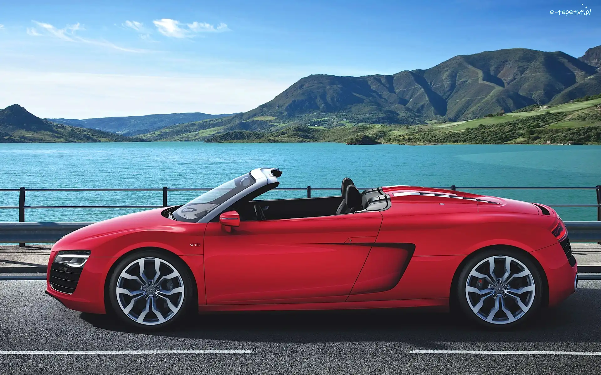 Audi, Droga, Spyder, Góry, Jezioro