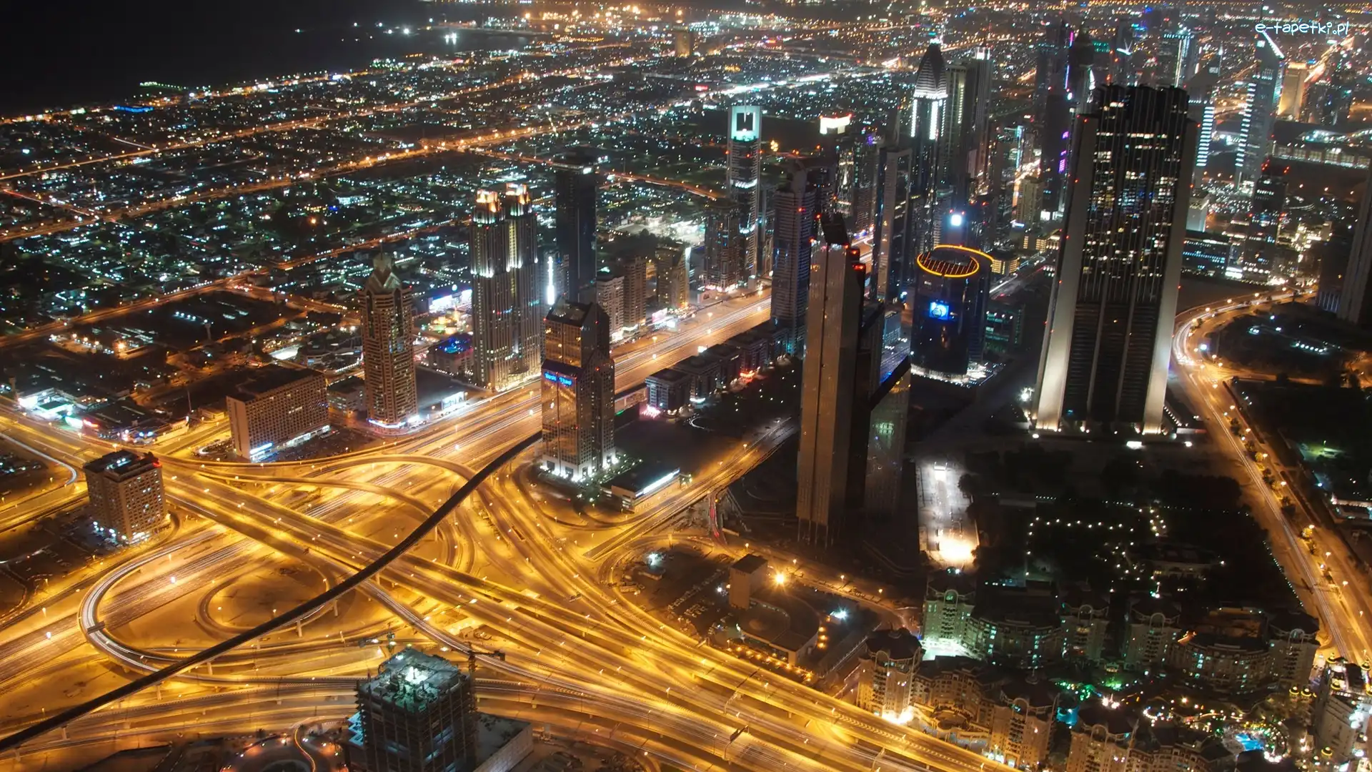 Dubaj, Noc, Miasto, Zjednoczone Emiraty Arabskie