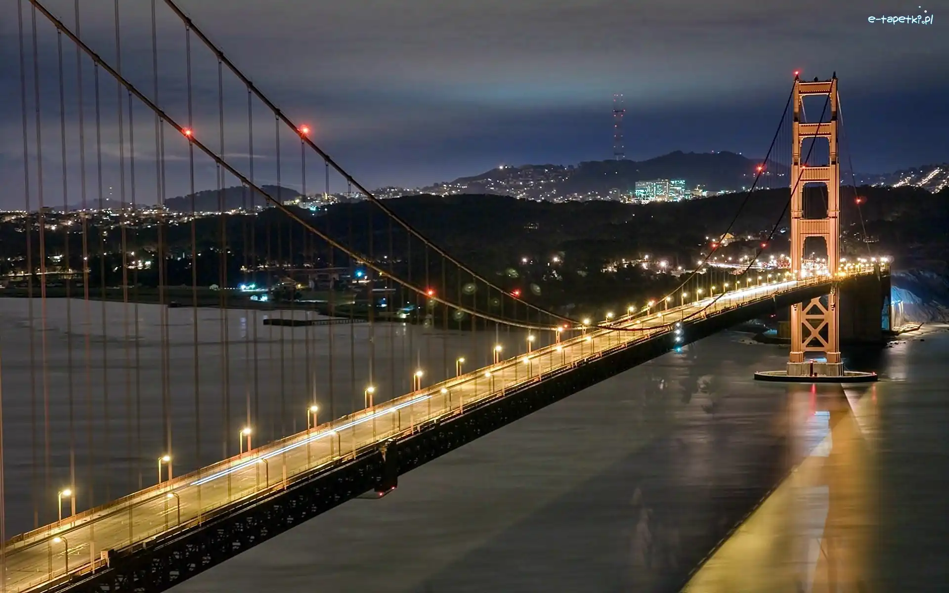 San, Nocą, Francisco, Golden Gate, Most