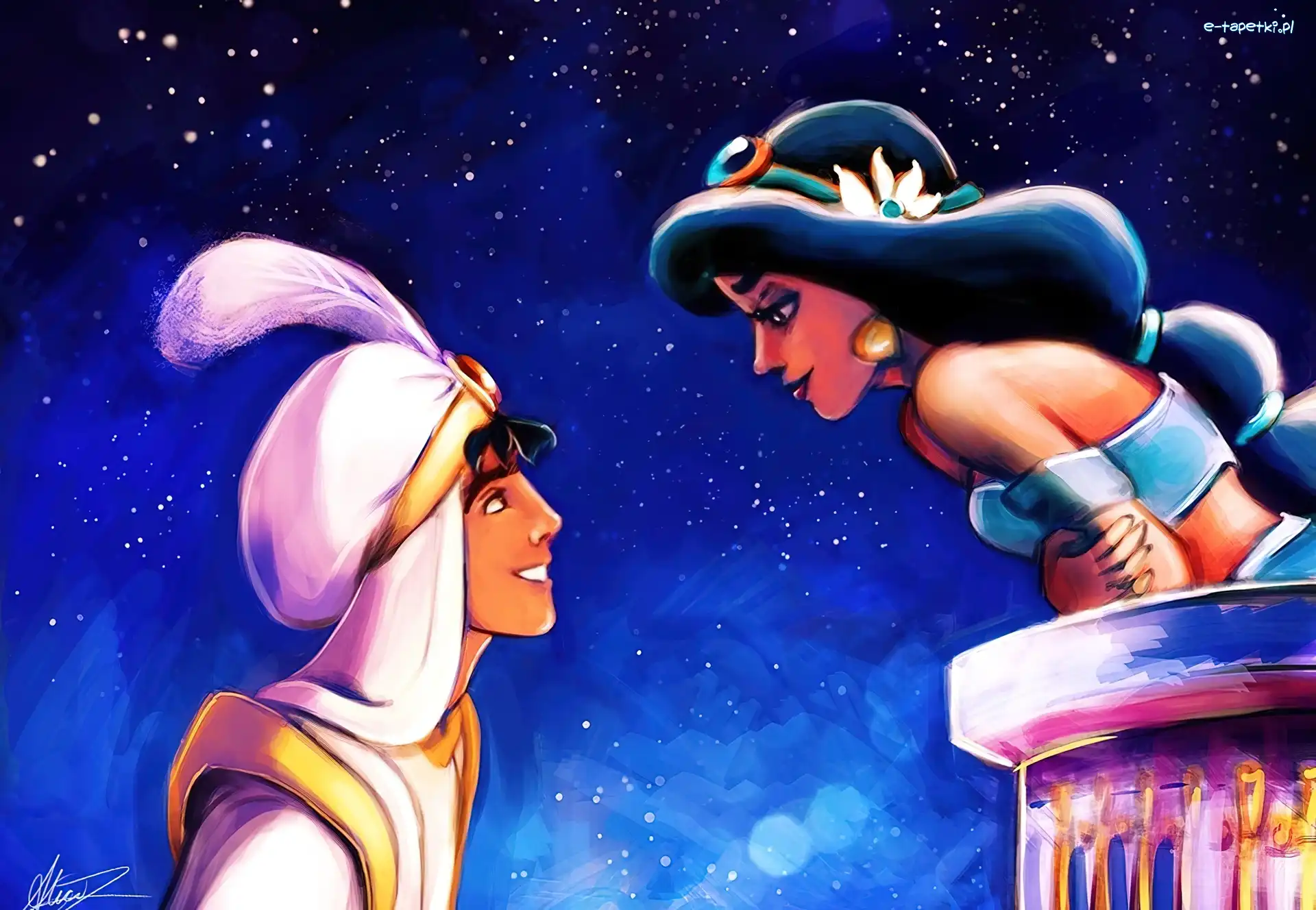 Aladdin, Jasmine, Aladyn