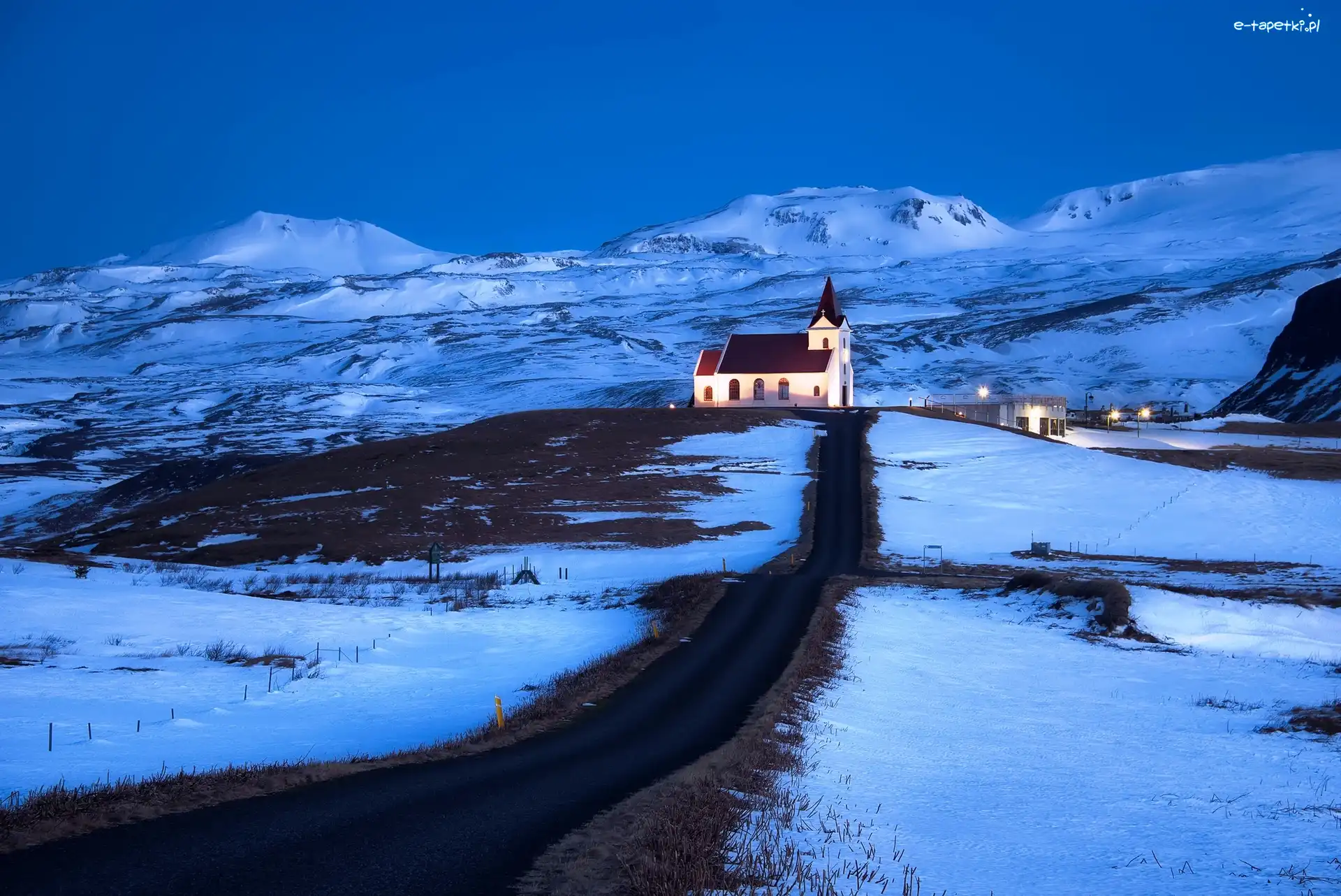 Góry, Islandia, Droga, Cerkiew