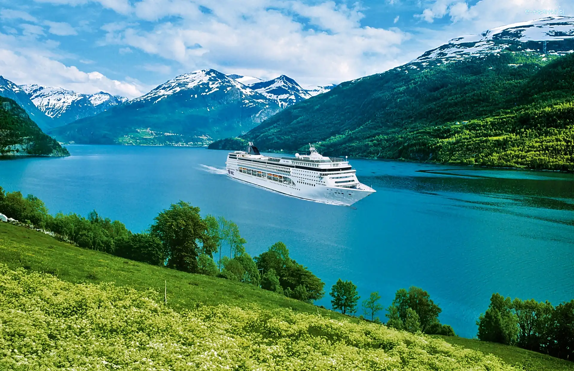 MSC, Statek, Wycieczkowy, Opera, Fiord, Góry