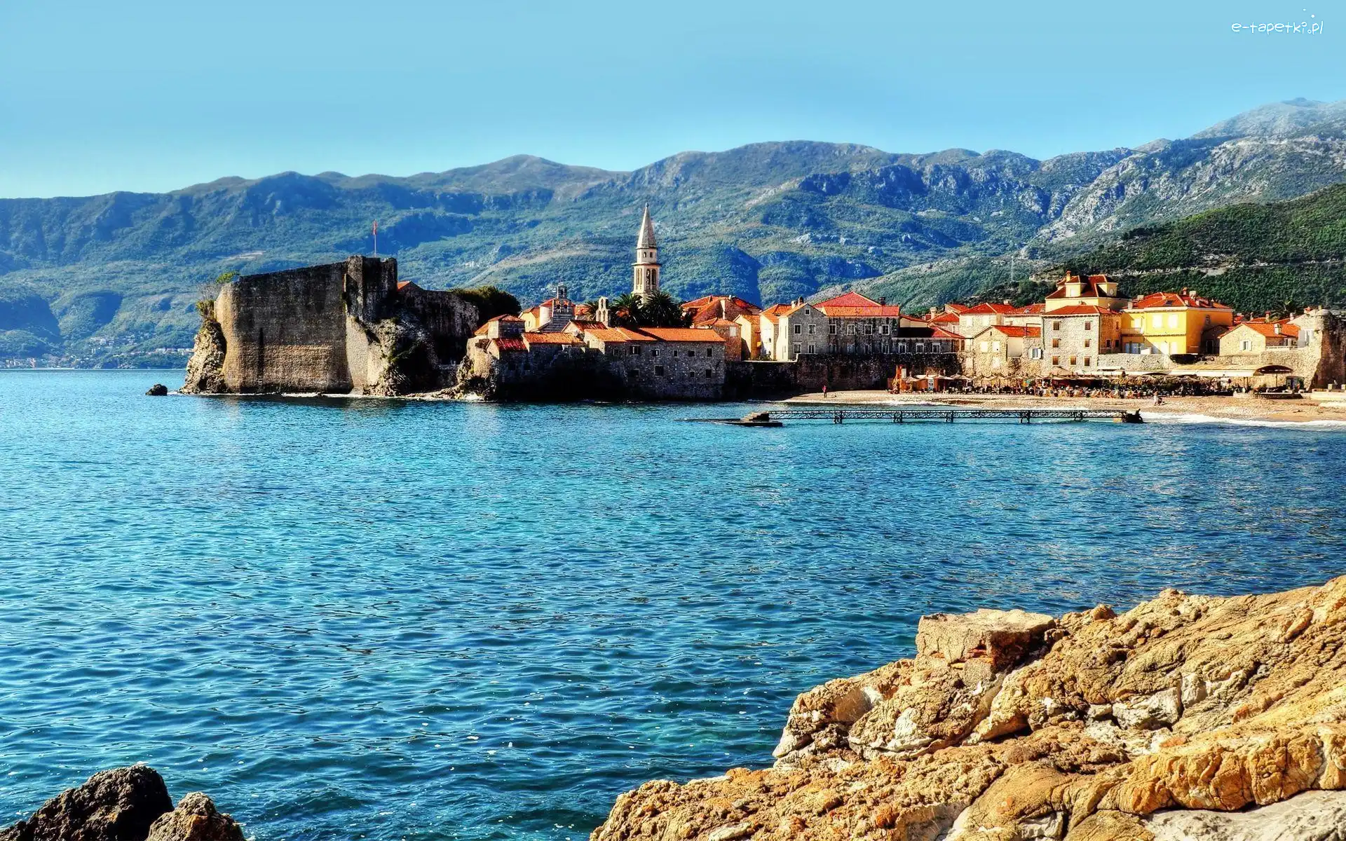 Panorama, Czarnogóra, Budva, Miasteczko