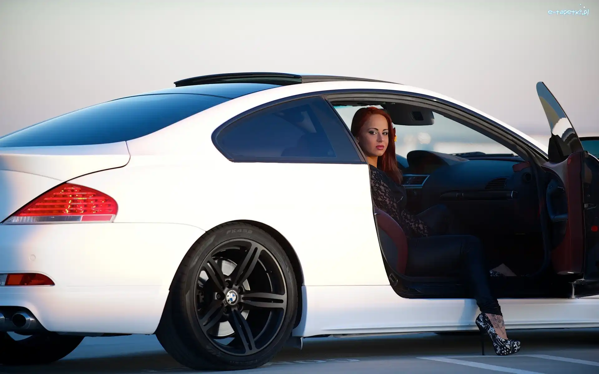 M6, Samochód, Makijaż, Tatuaż, BMW, E63, Kobieta, Biały