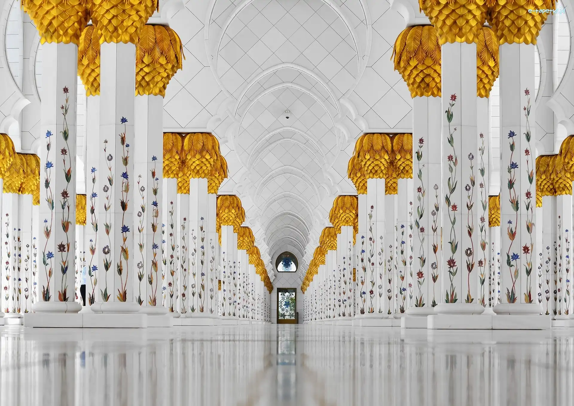 Kolumny, Odbicie, Zdobienia, Architektura