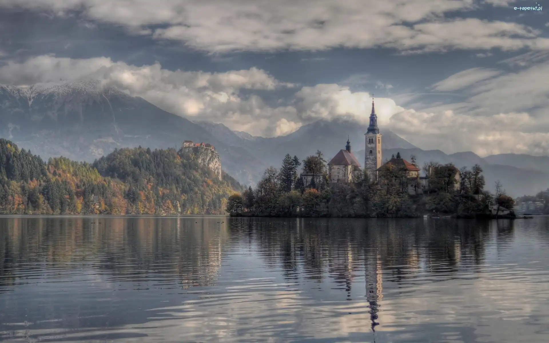 Słowenia, Jezioro, Bled, Kościół, Wyspa