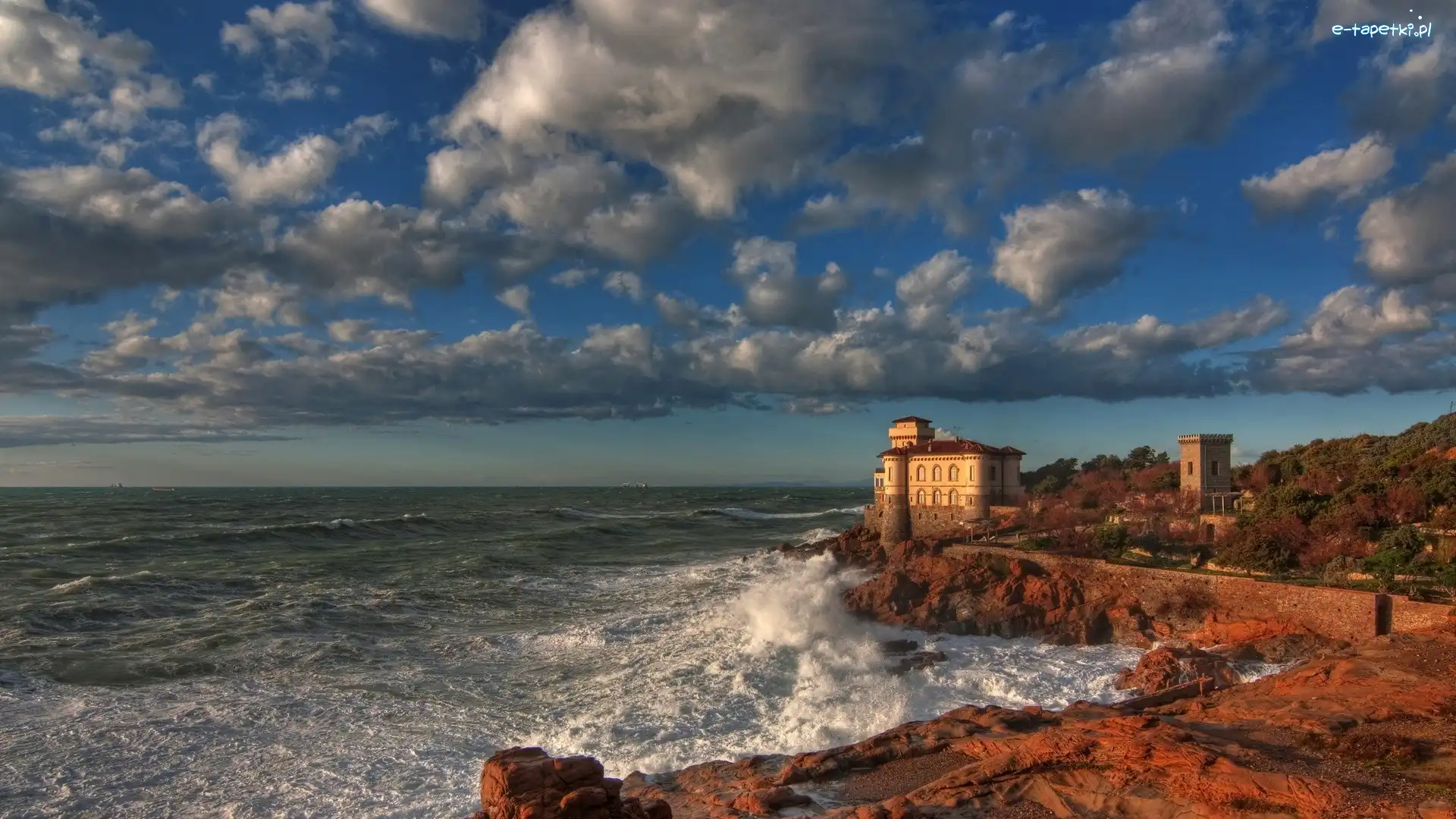 Morze, Boccale, Zamek, Włochy, Livorno