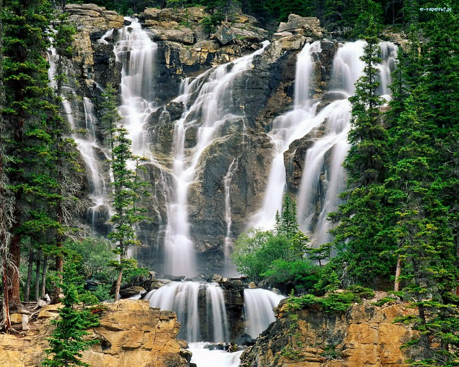 Park Narodowy Jasper, Wodospad Tangle Creek Falls, Prowincja Alberta, Kanada