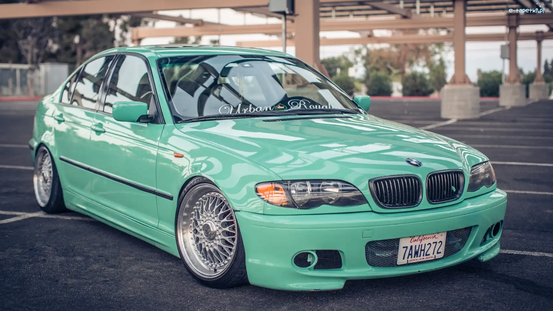 Samochód, E46, BMW, Miętowy