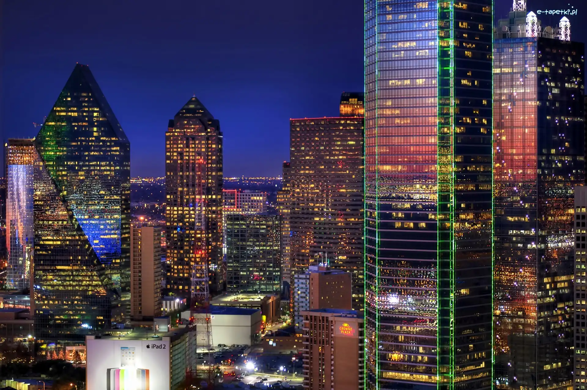 Nocna, Miasta, Panorama, Dallas