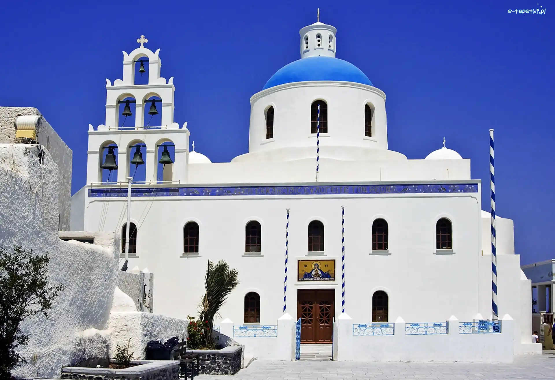 Grecja, Wioska Oia, Santorini, Dzwony, Cerkiew