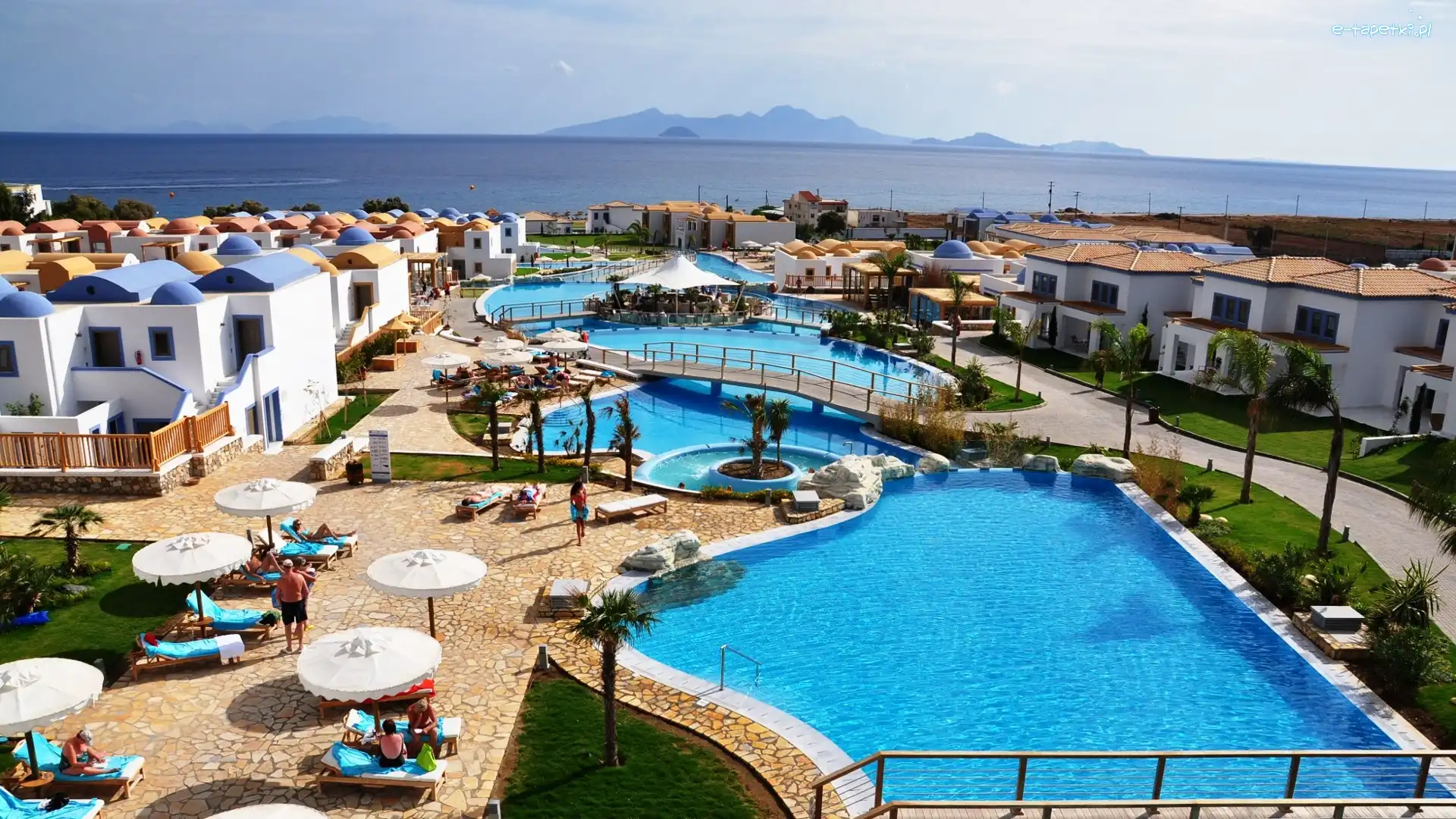 Baseny, Grecja, Morze, Hotel