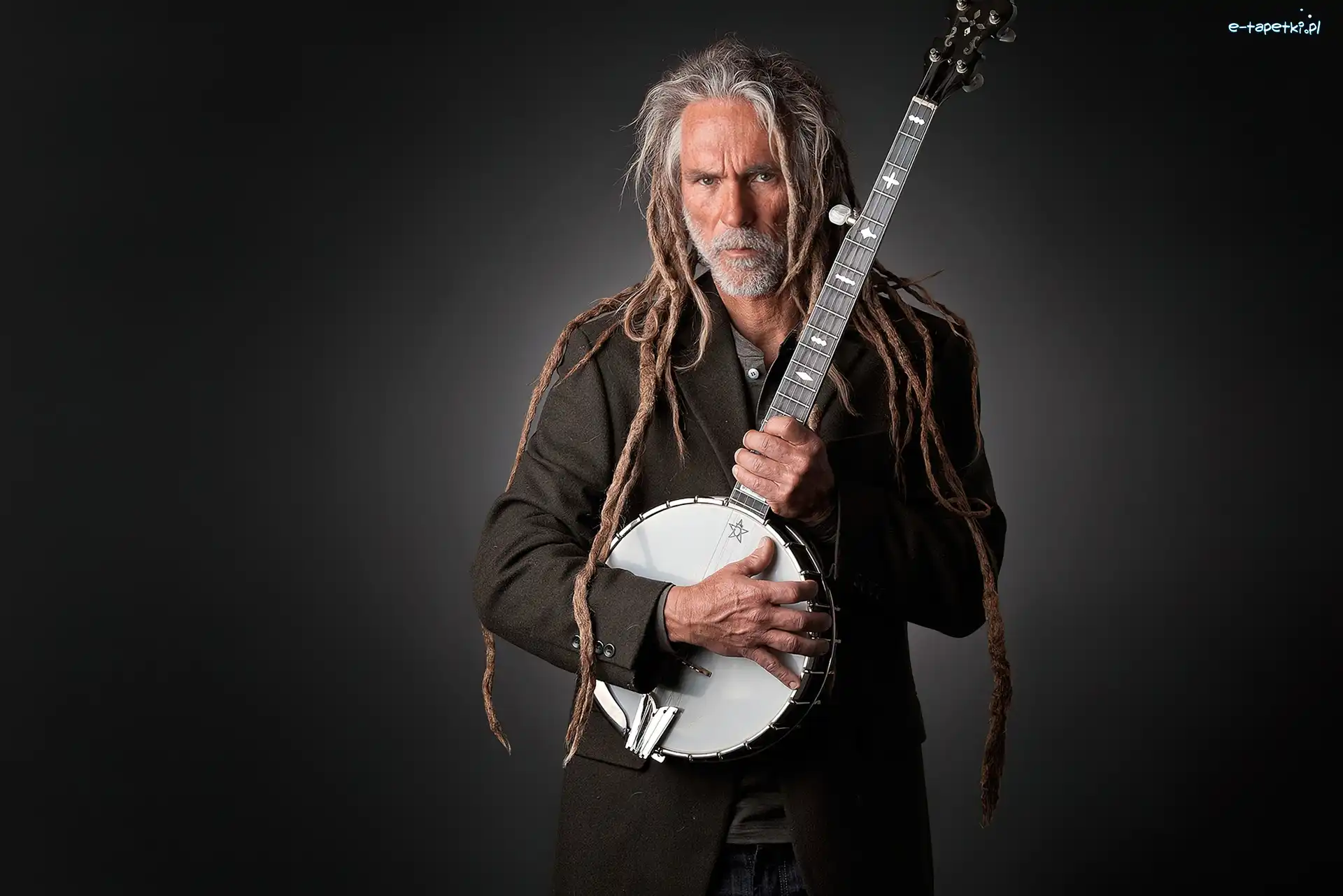 Mężczyzna, Banjo, Dredy, Muzyk