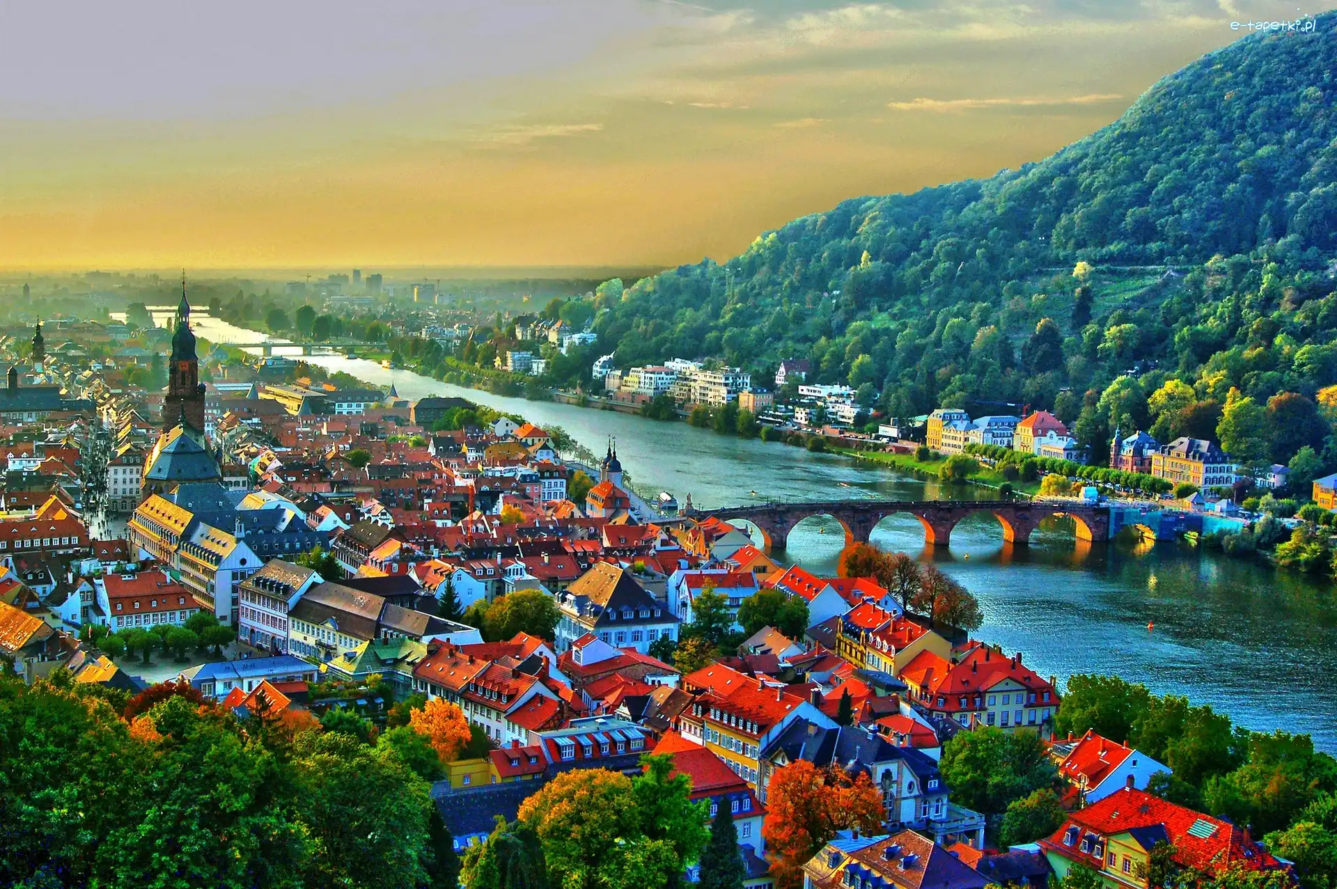 Panorama, Niemcy, Heidelberg