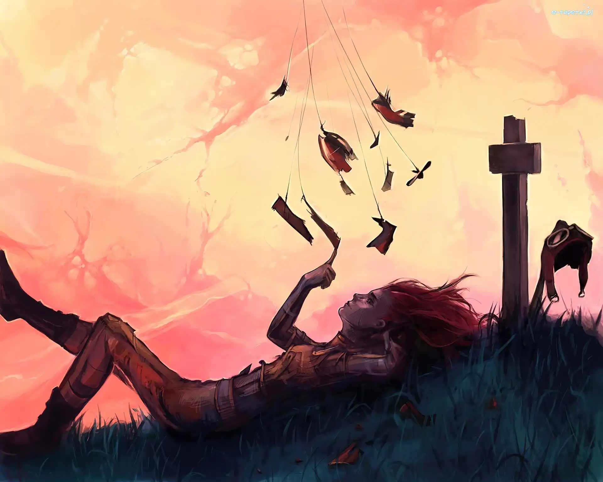 Kobieta, Grób, Krzyż, Cyril Rolando