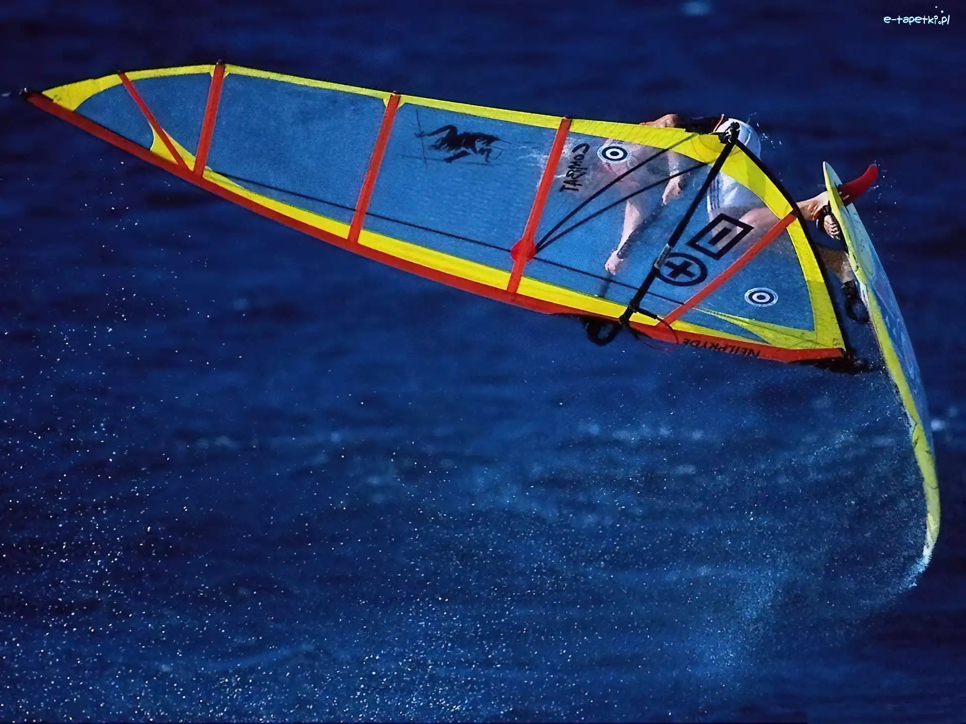 żagiel, fala, morze , Windsurfing