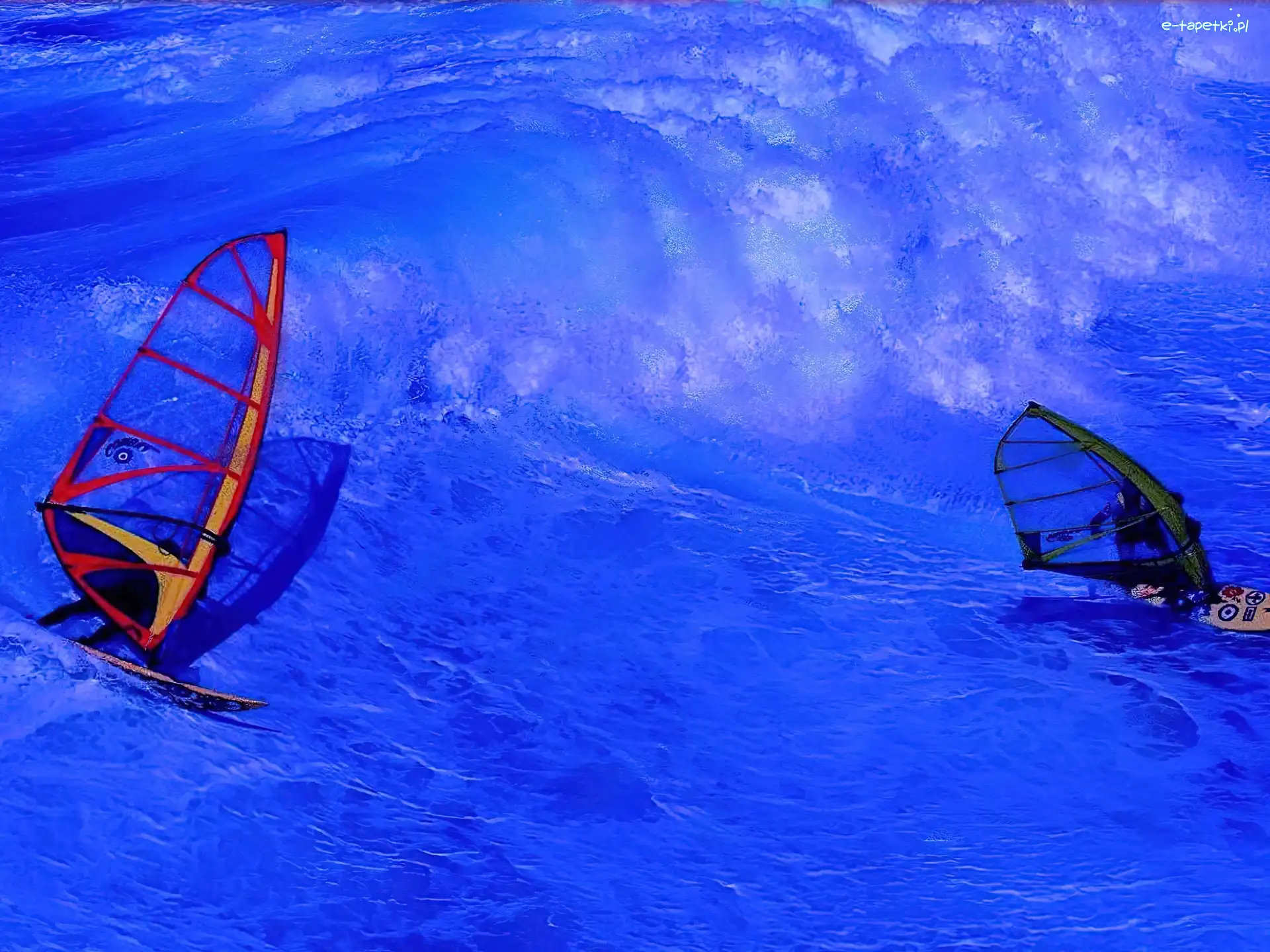dwaj surferzy, Windsurfing
