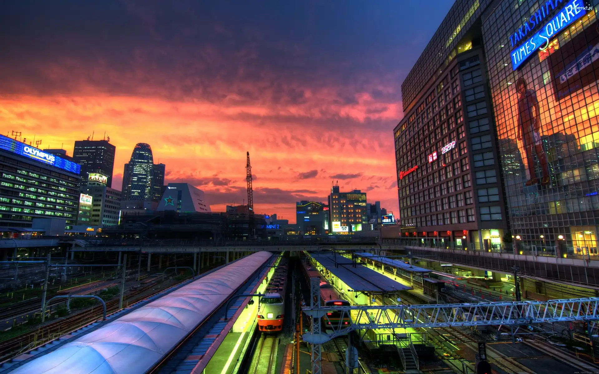 Japonia, Miasto, Tokio, Pociąg, Dworzec