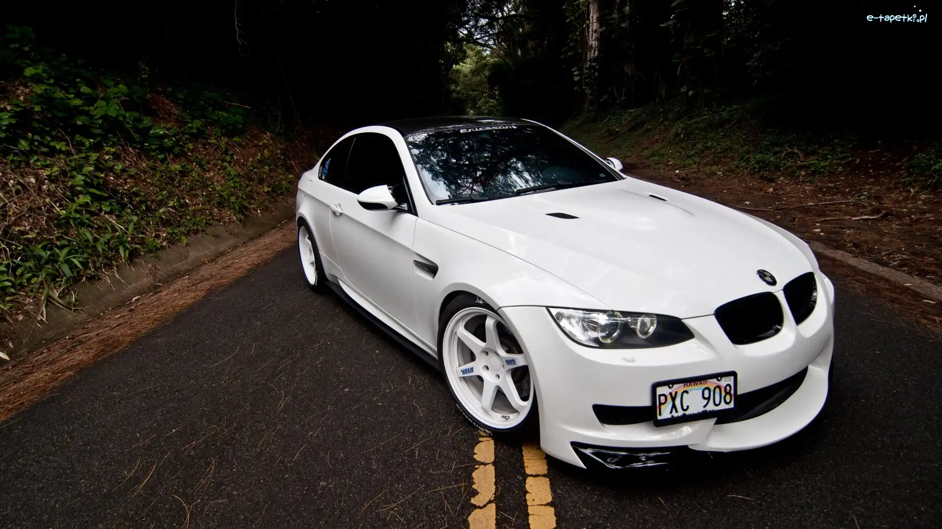 E92, BMW, Seria 3, Droga, Samochód, Biały