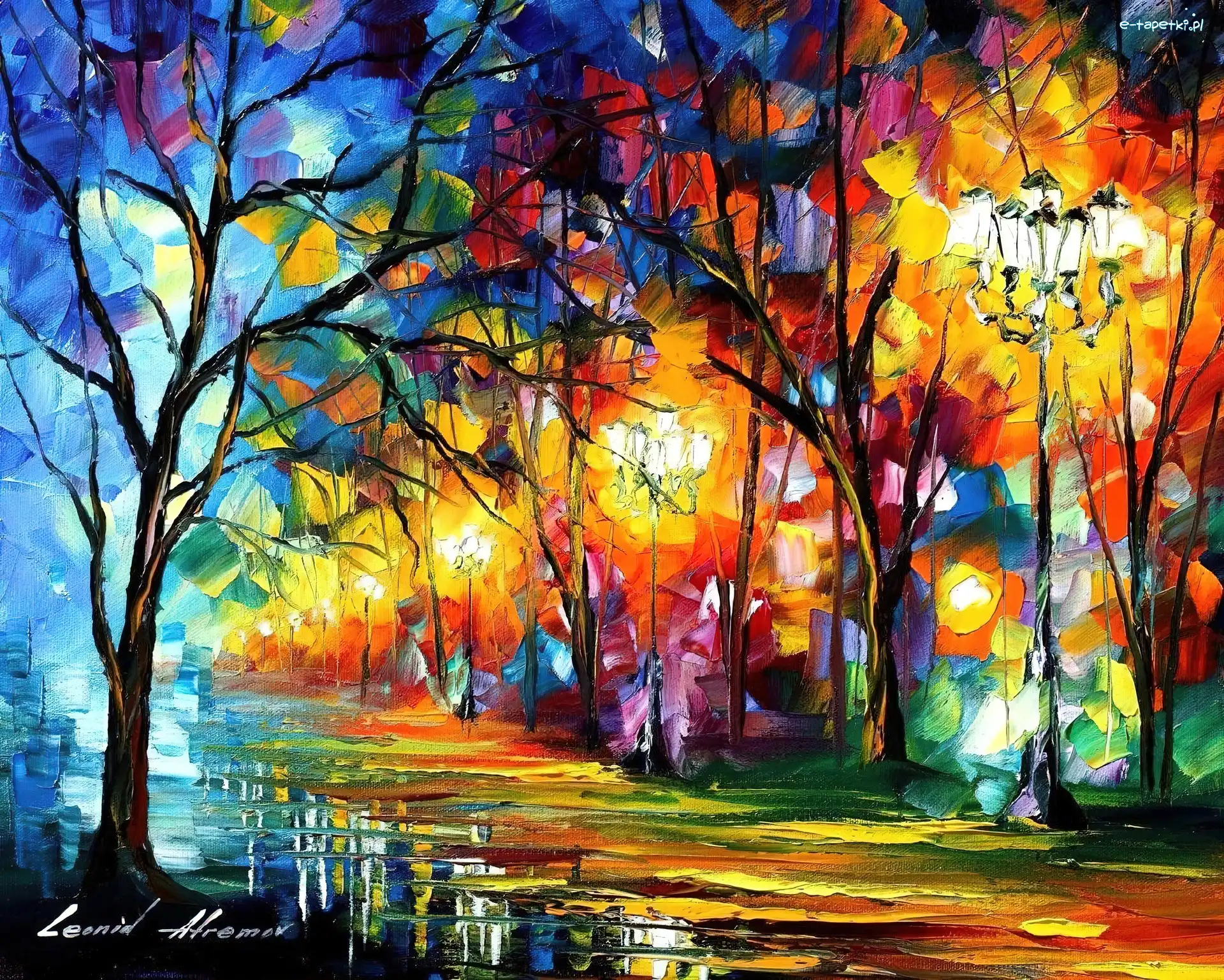 Aleja, Park, Leonid Afremov