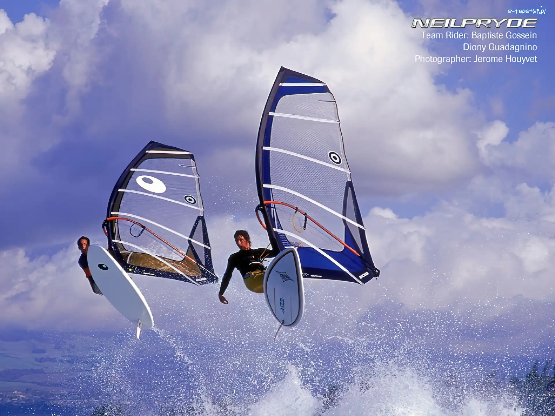 Morze, żagiel , fala, deska, Windsurfing, Niebo, Chmura