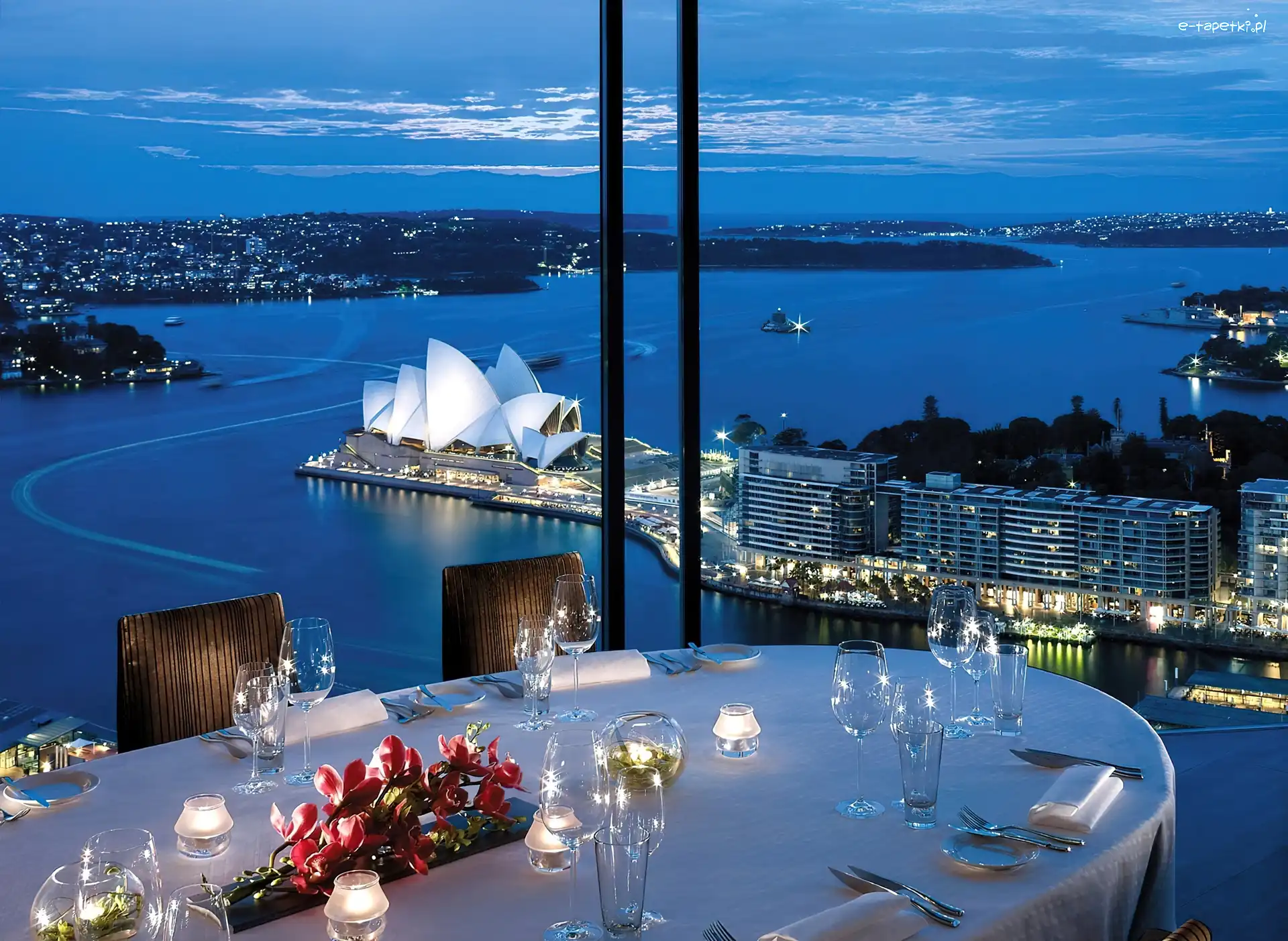 Opera w Sydney, Restauracja, Taras, Panorama, Sydney, Australia