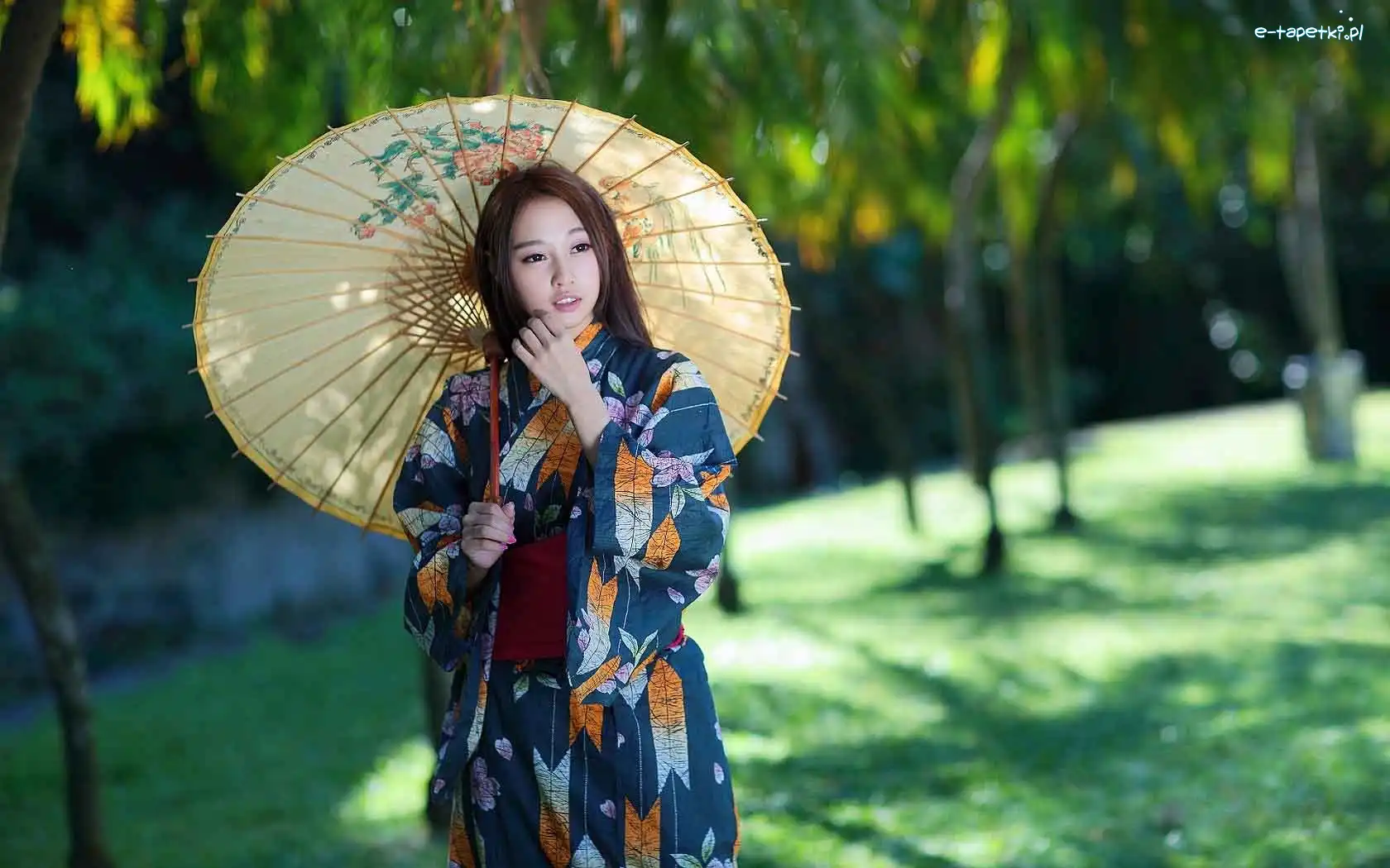 Parasolka, Kimono, Japonka