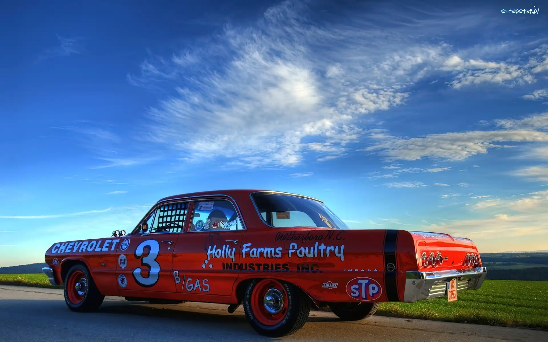 Impala, Chmury, Nascar, Chevrolet