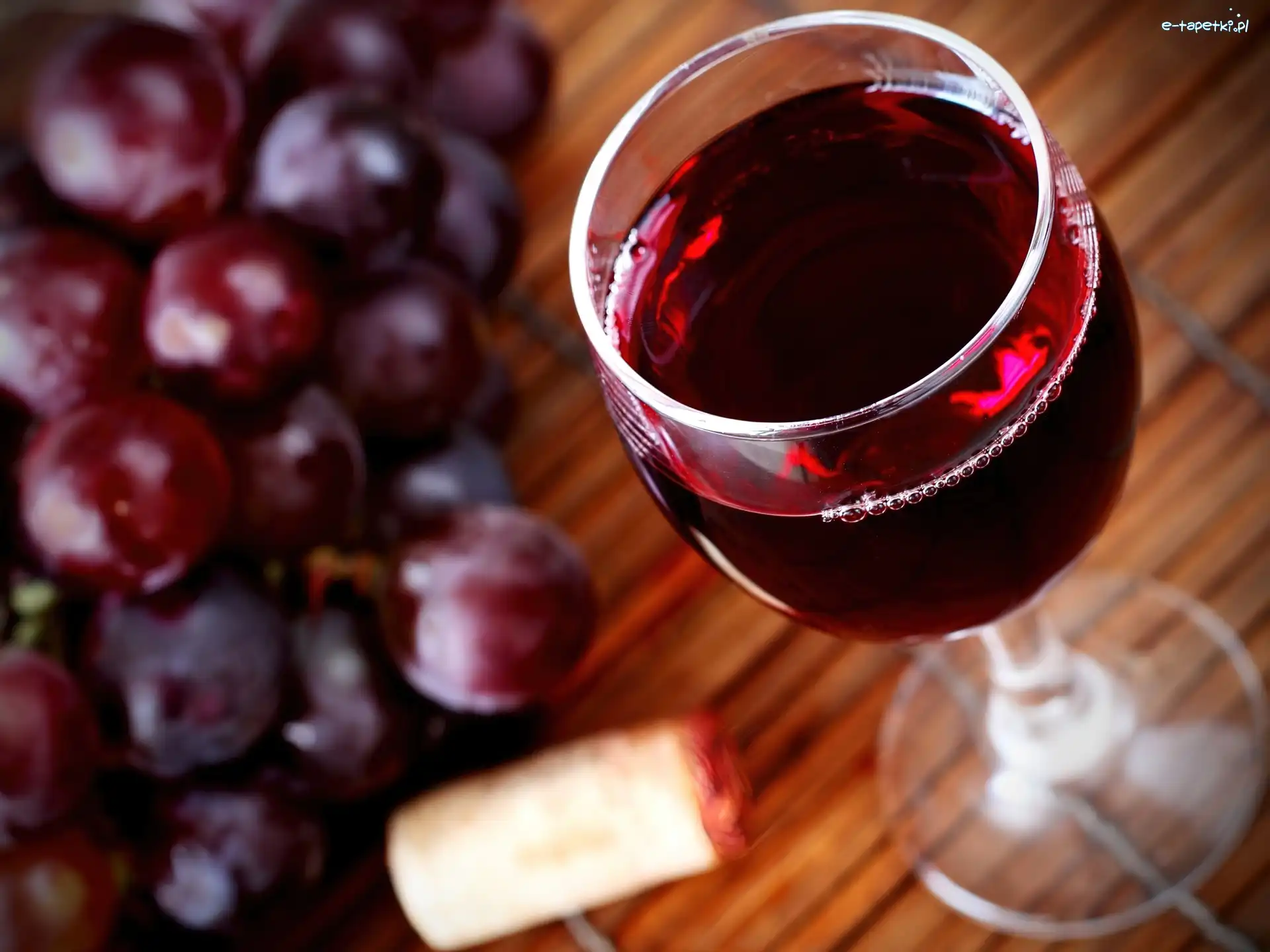 Kieliszek, Wino, Czerwone, Winogrona